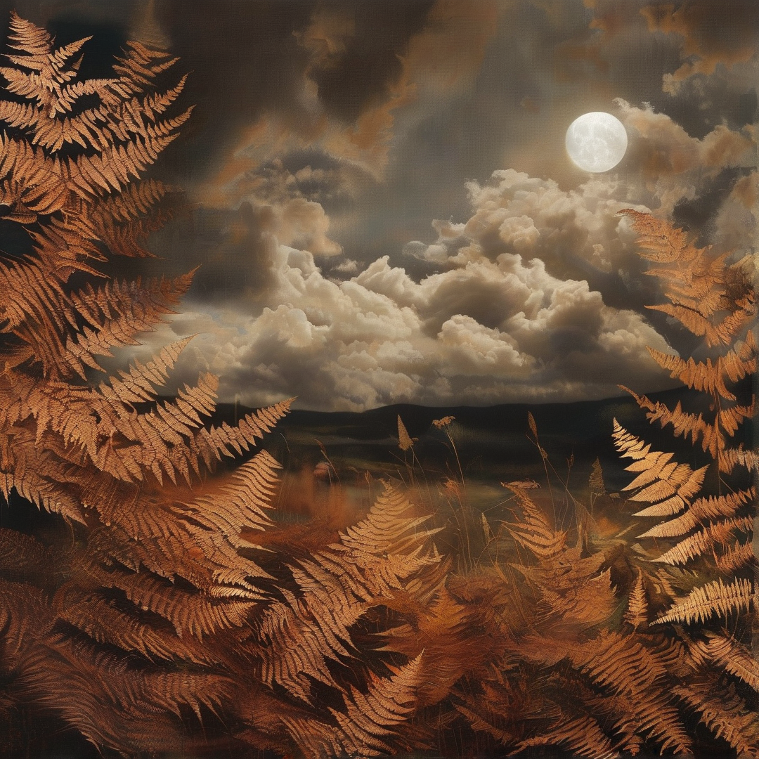 Moonlit Ferns Landscape