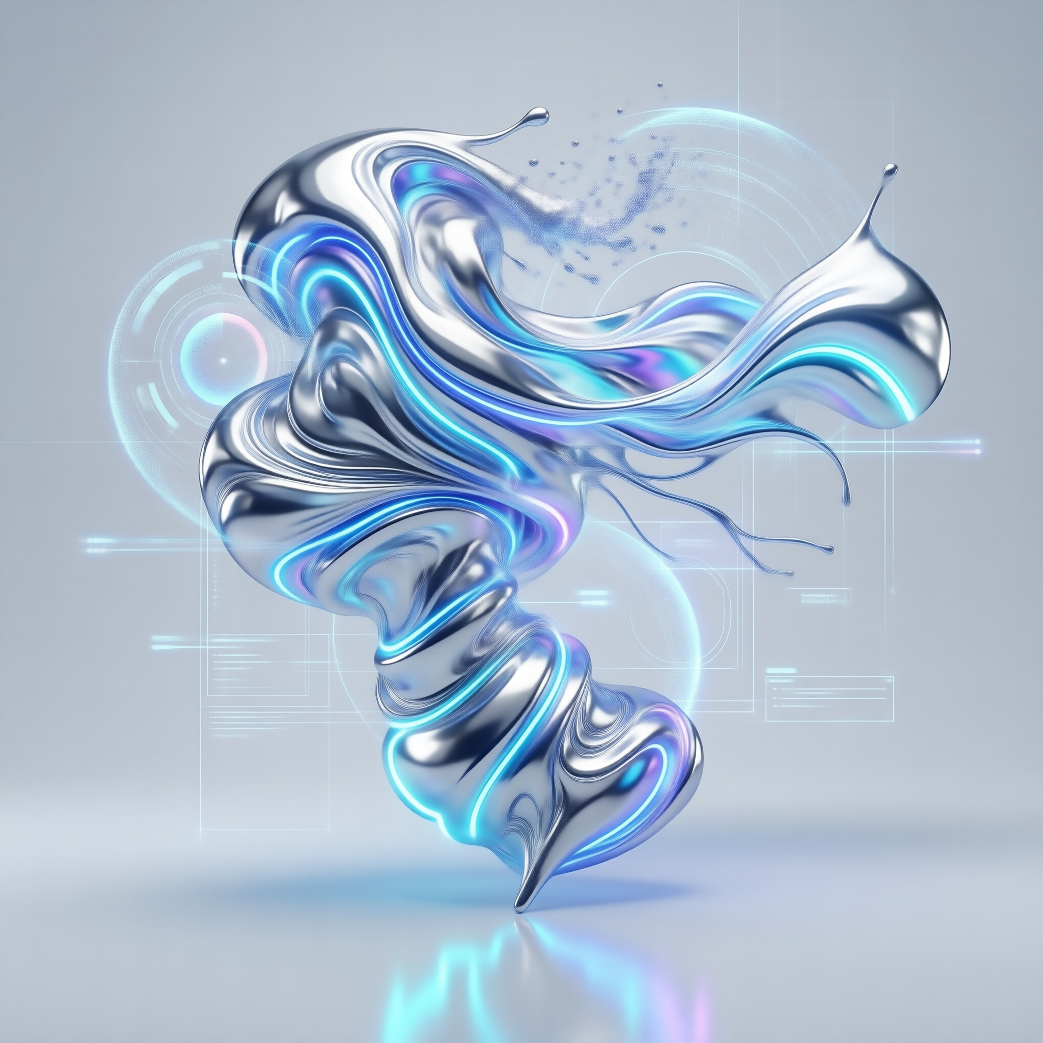 Metallic Fluid Abstract