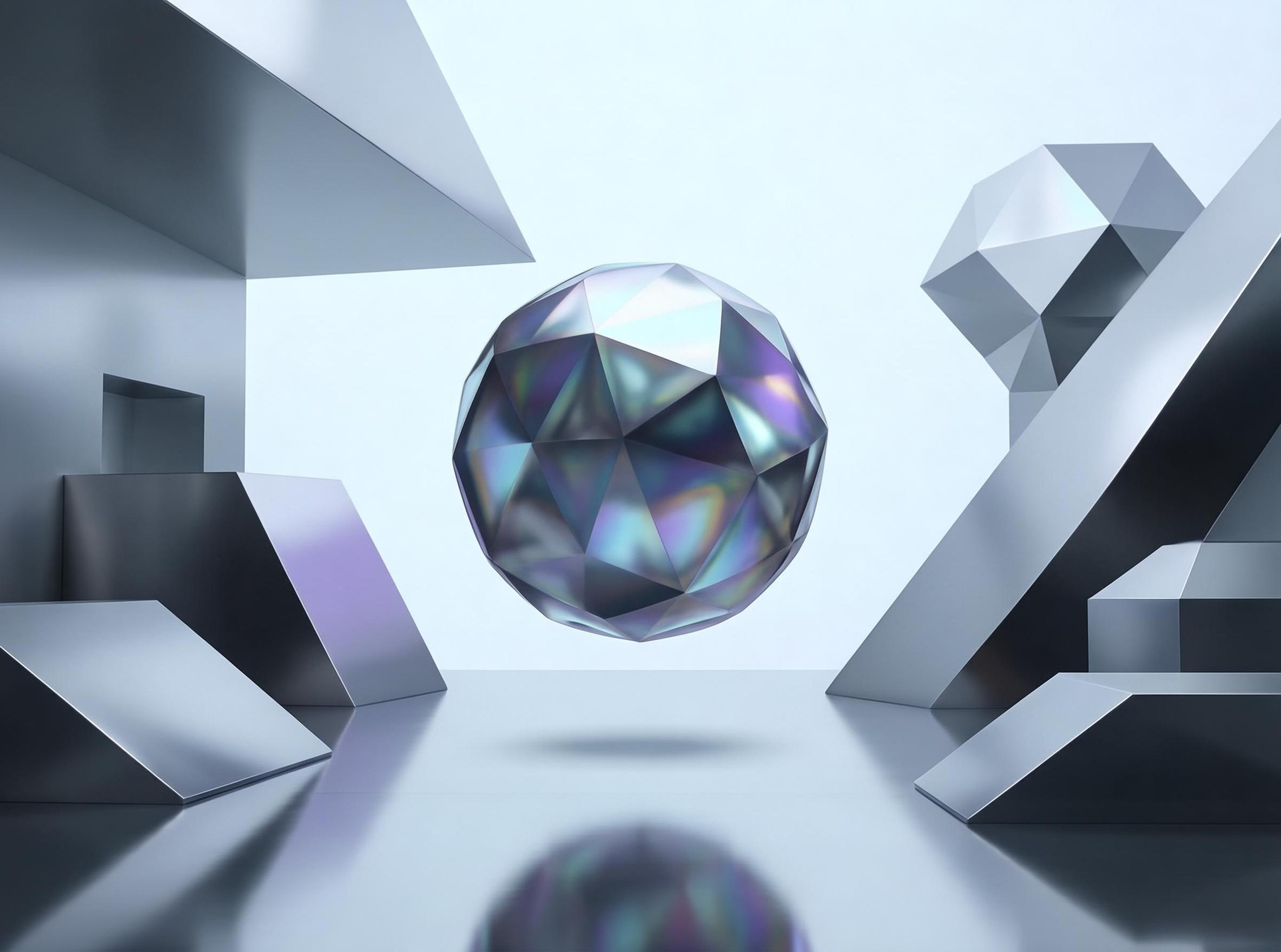 Abstract Geometric Sphere Scene