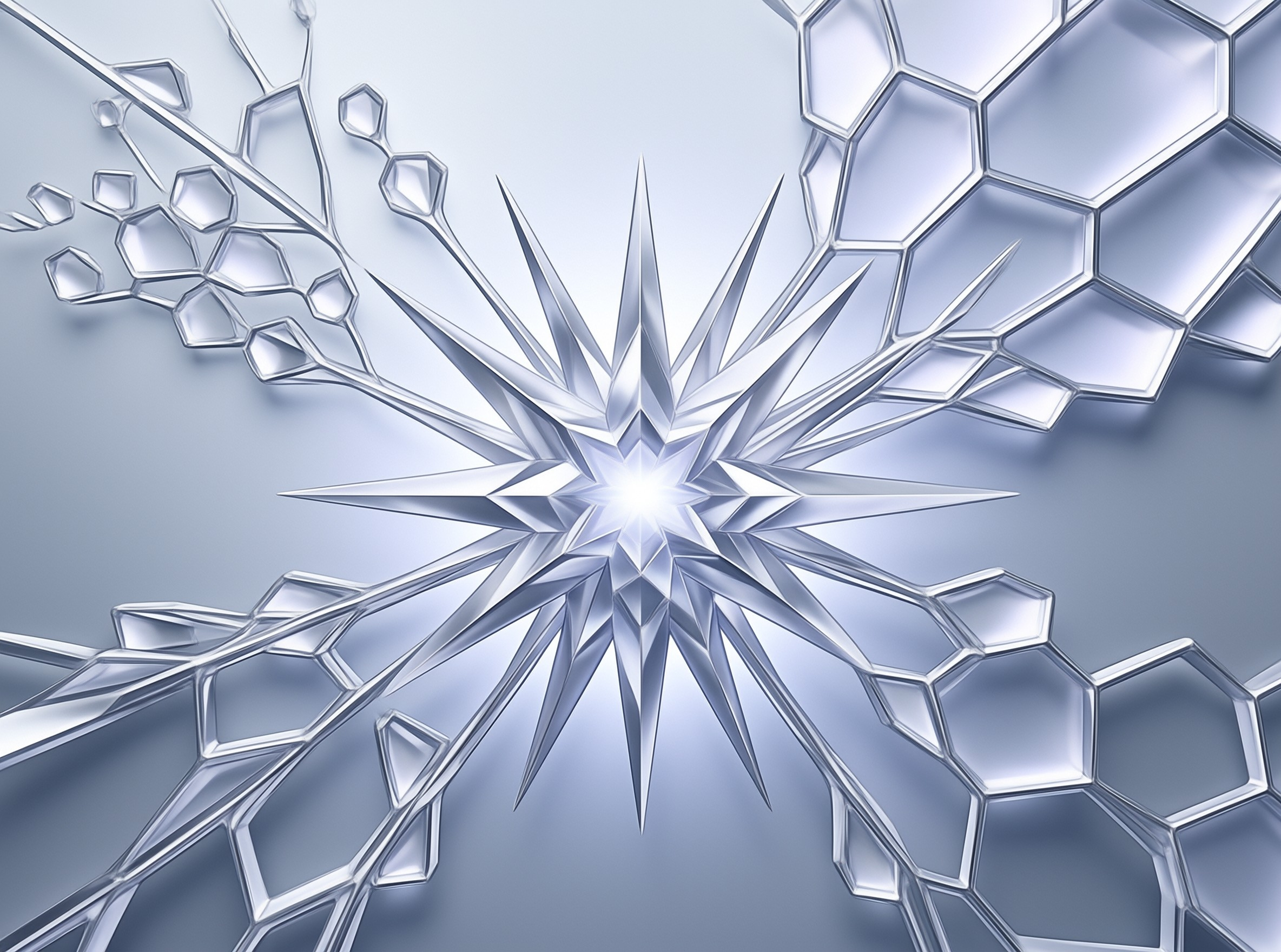 Frozen Ice Crystal Structure