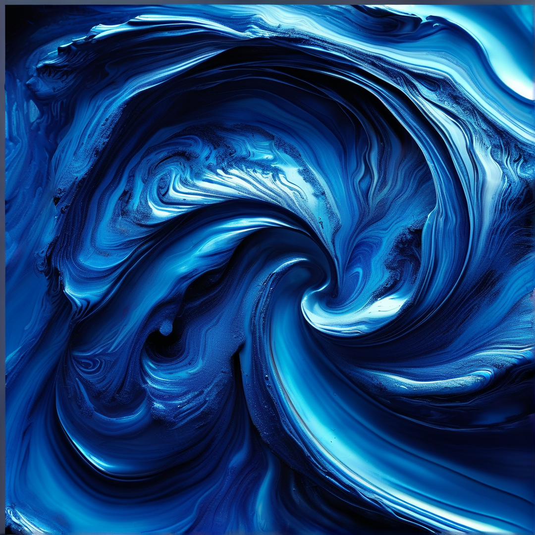 Abstract Blue Fluid Art
