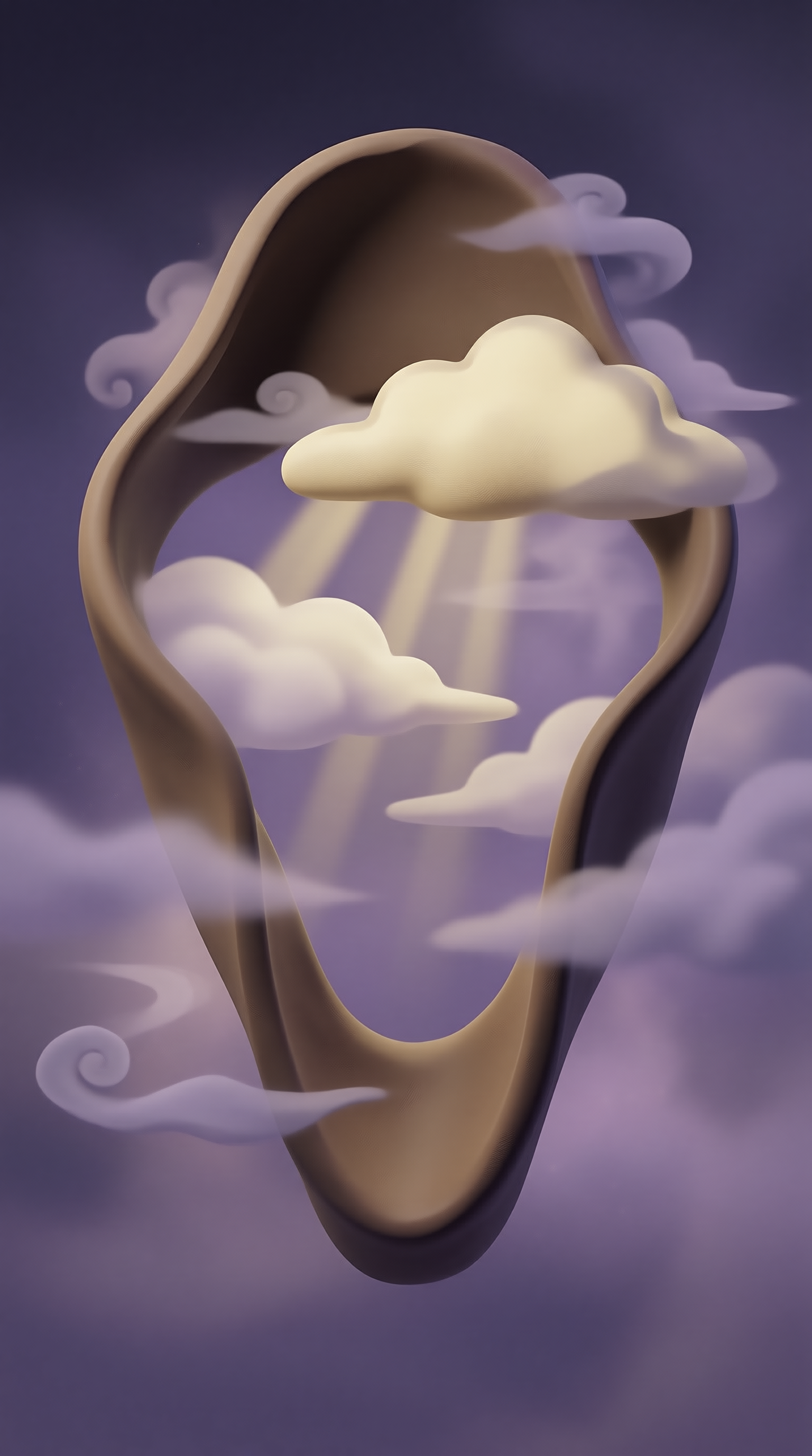 Surreal Loop in Purple Sky