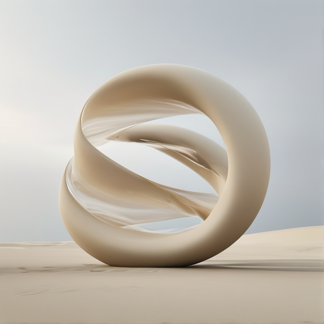Abstract Beige Sculpture