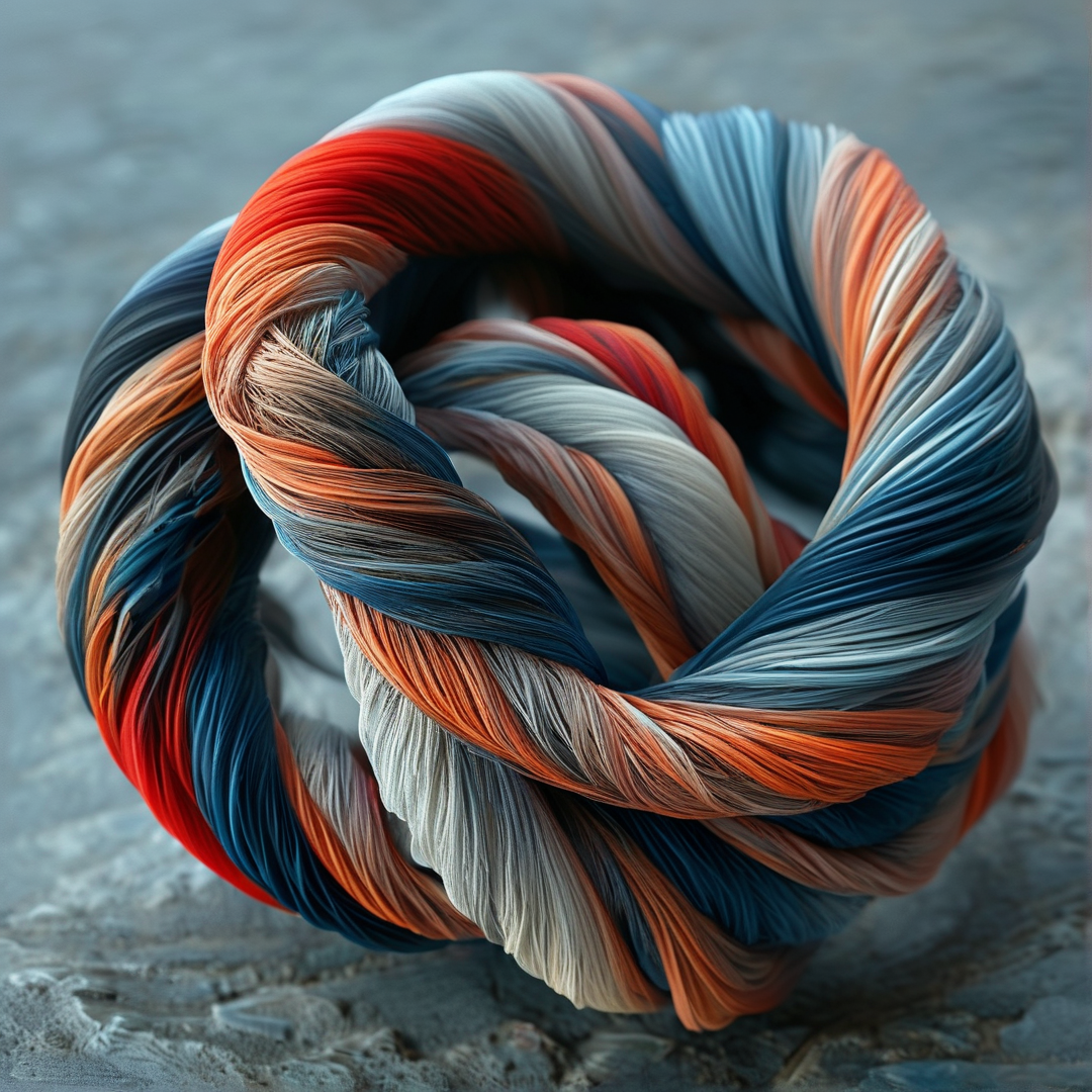 Twisted Multicolor Fiber