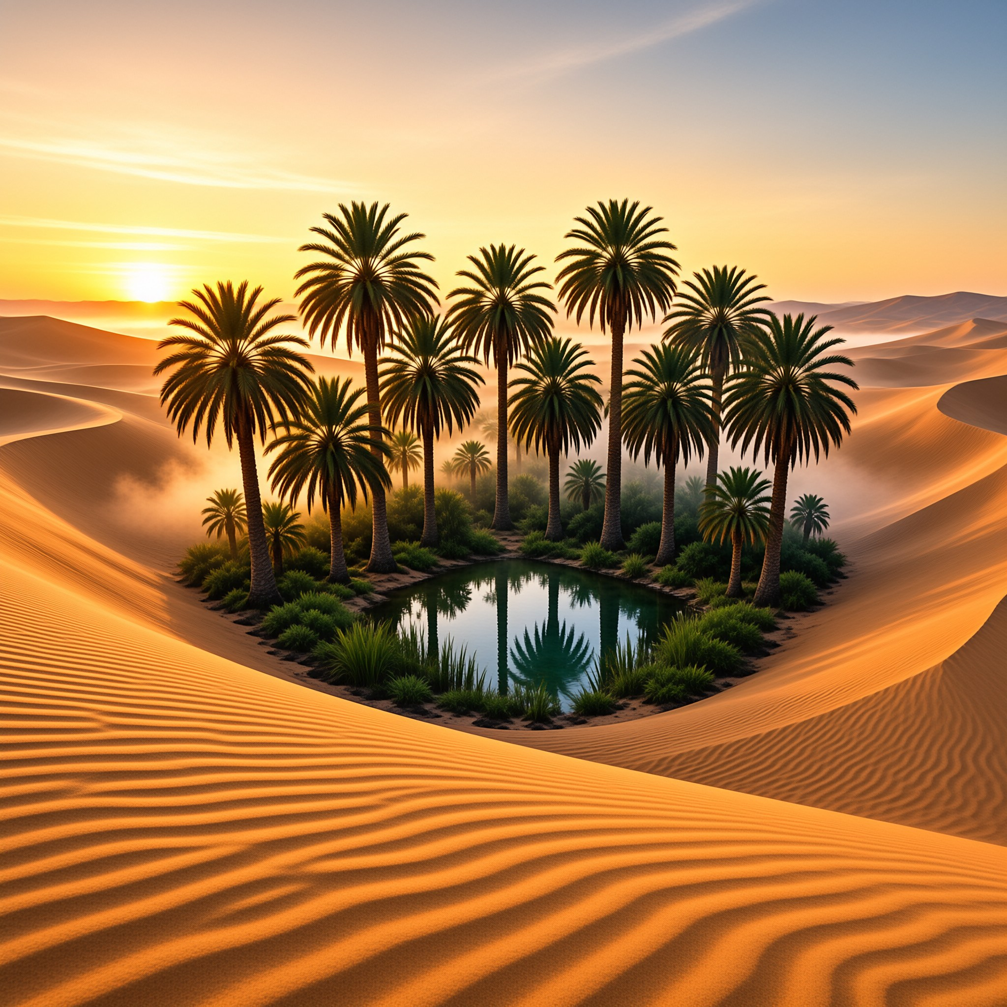 Desert Oasis Landscape