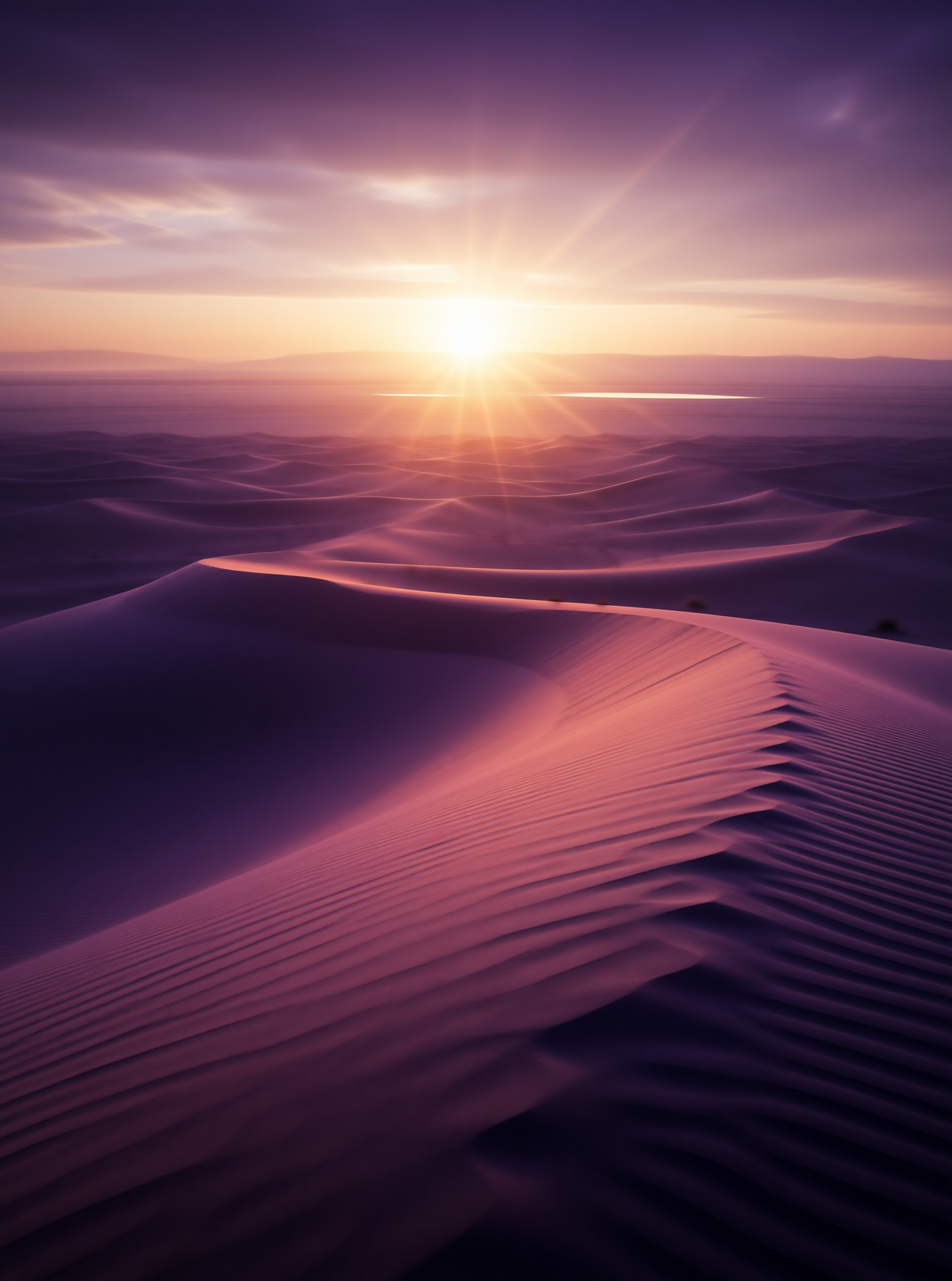 Sunset Over Purple Dunes