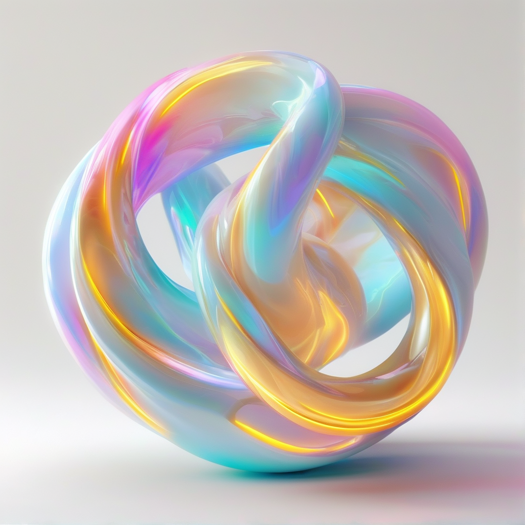 Iridescent 3D Abstract Loop