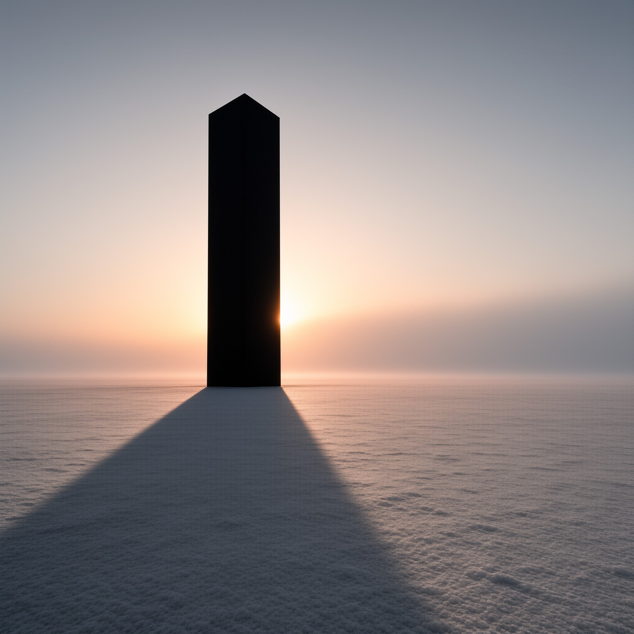 Black Monolith at Sunset
