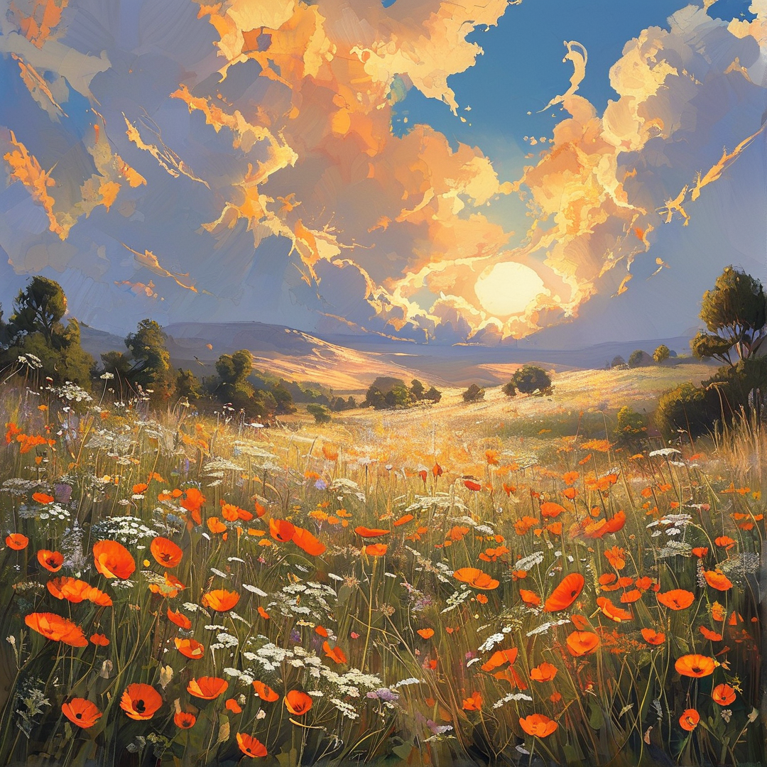 Golden Sunset Landscape
