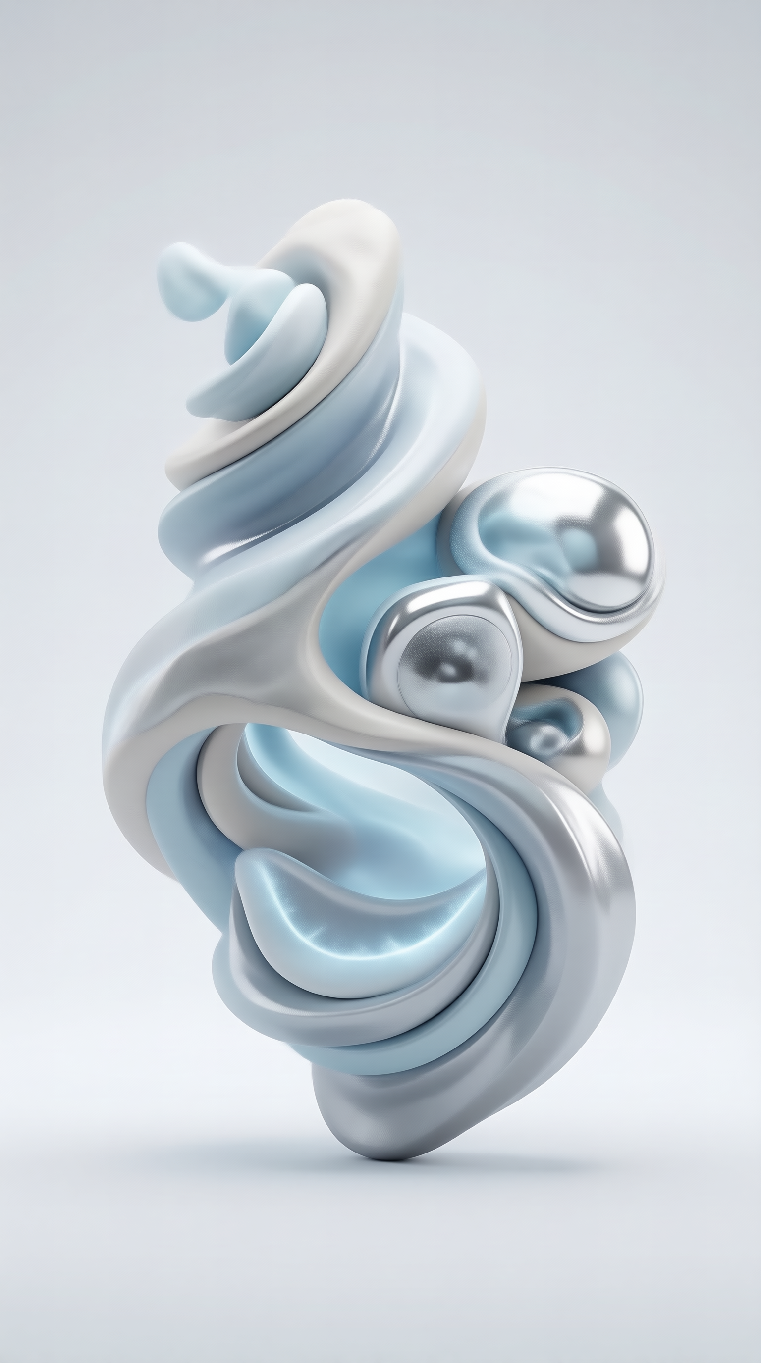Abstract Blue Liquid Spiral