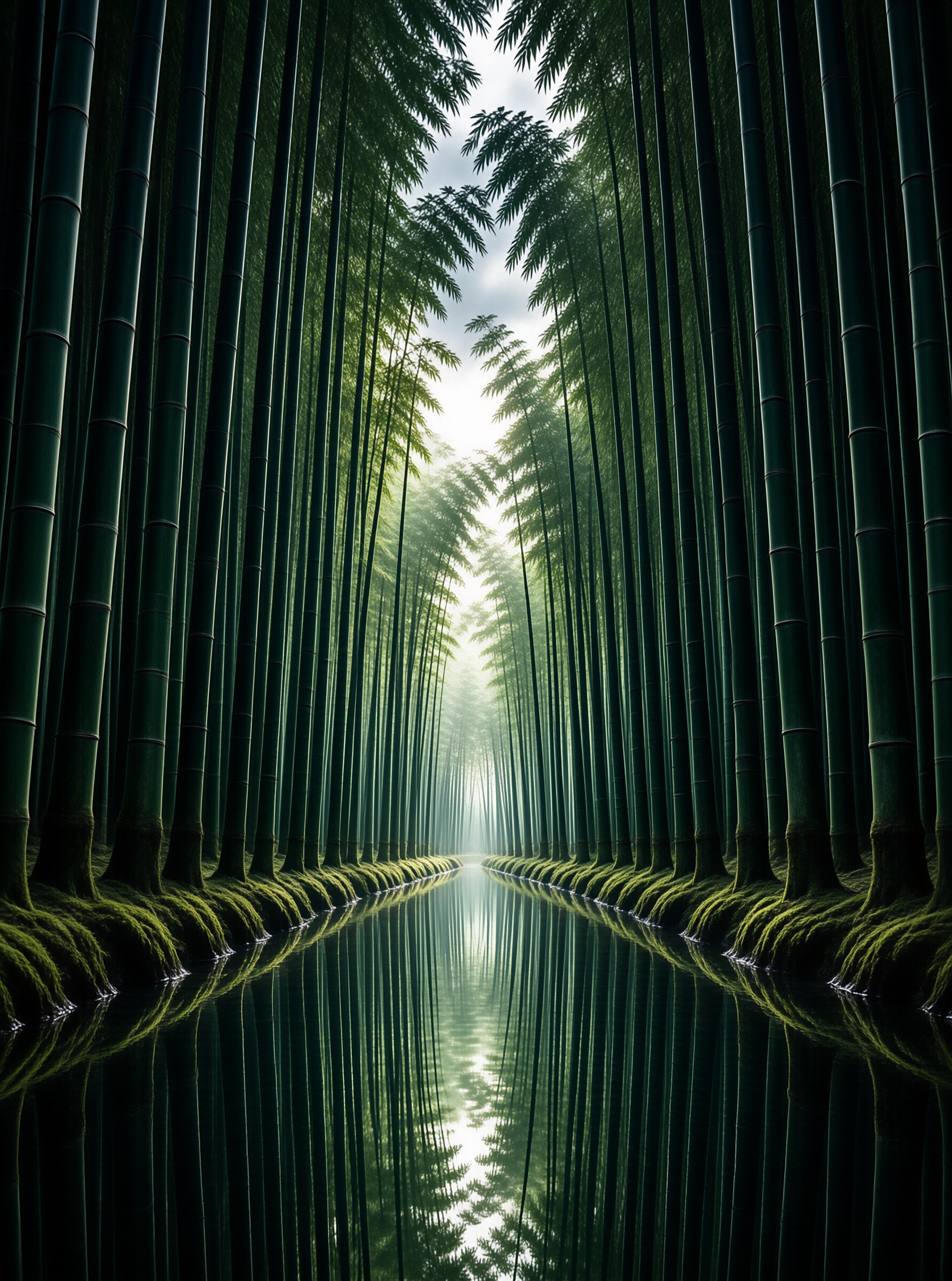 Reflections in Bamboo Forest