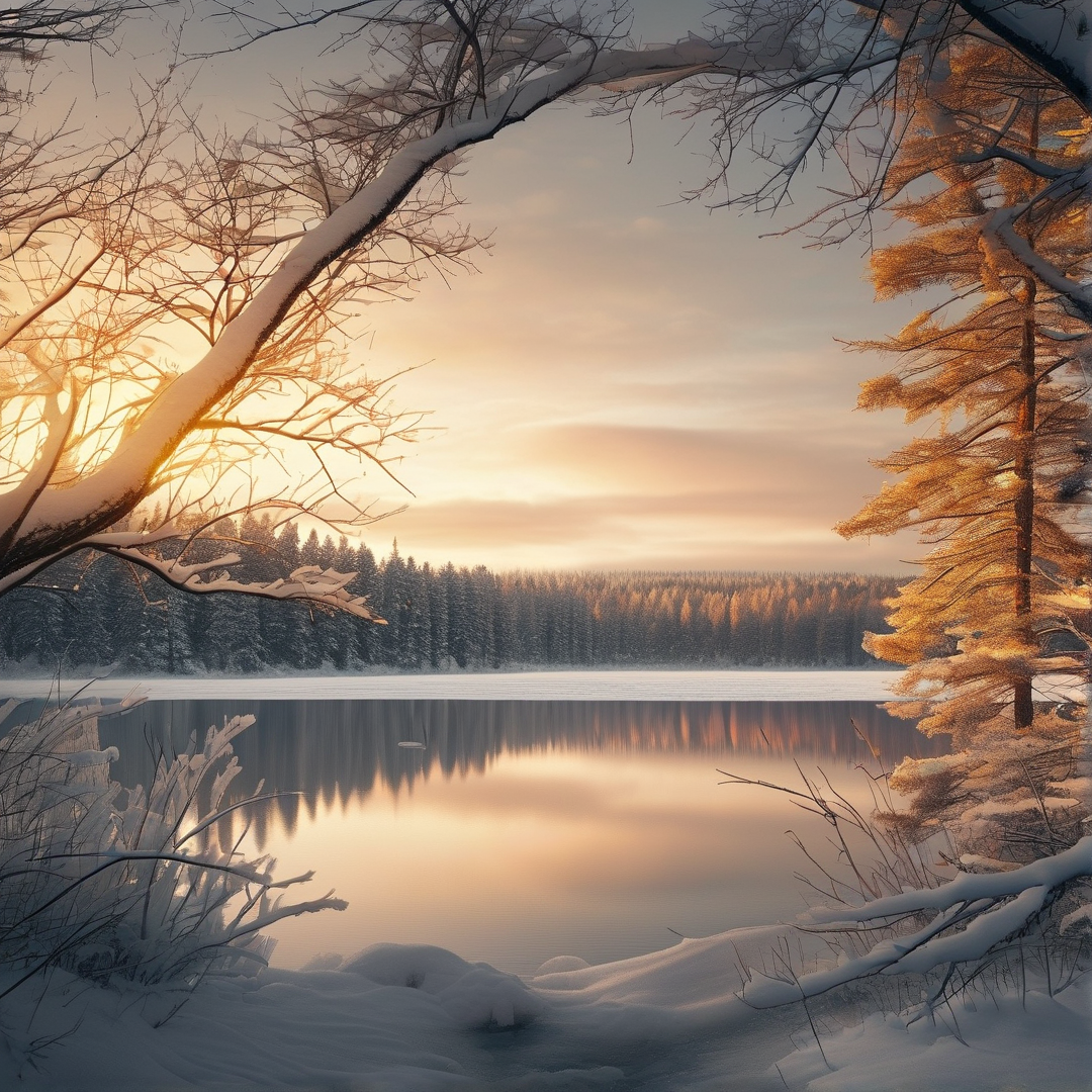 Winter Sunrise Landscape
