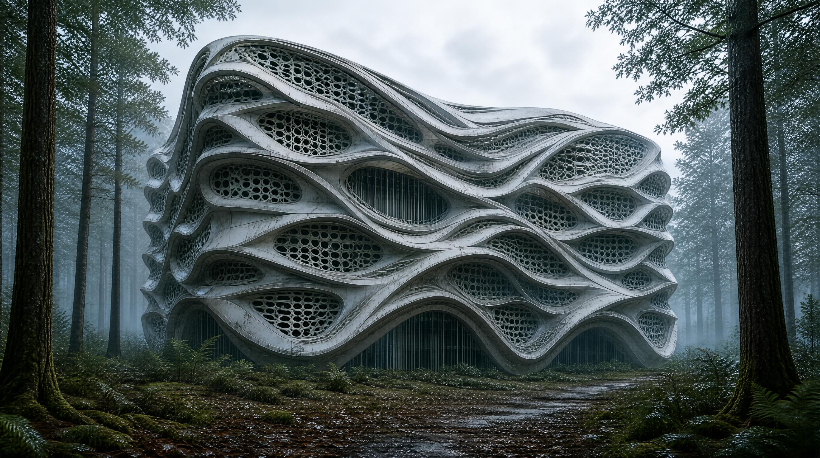 Organic Lattice Forest Building