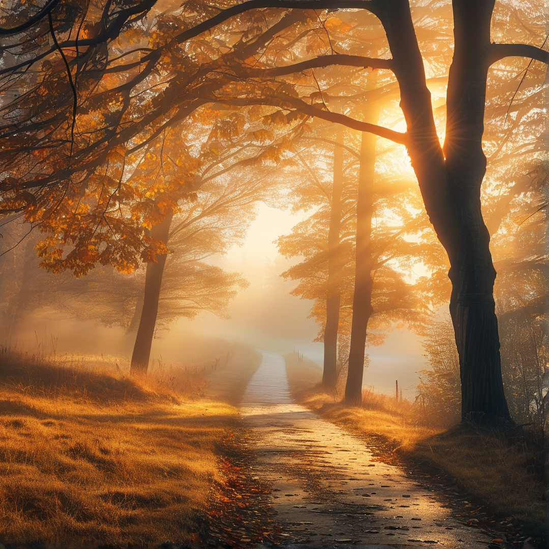 Sunlit Forest Path