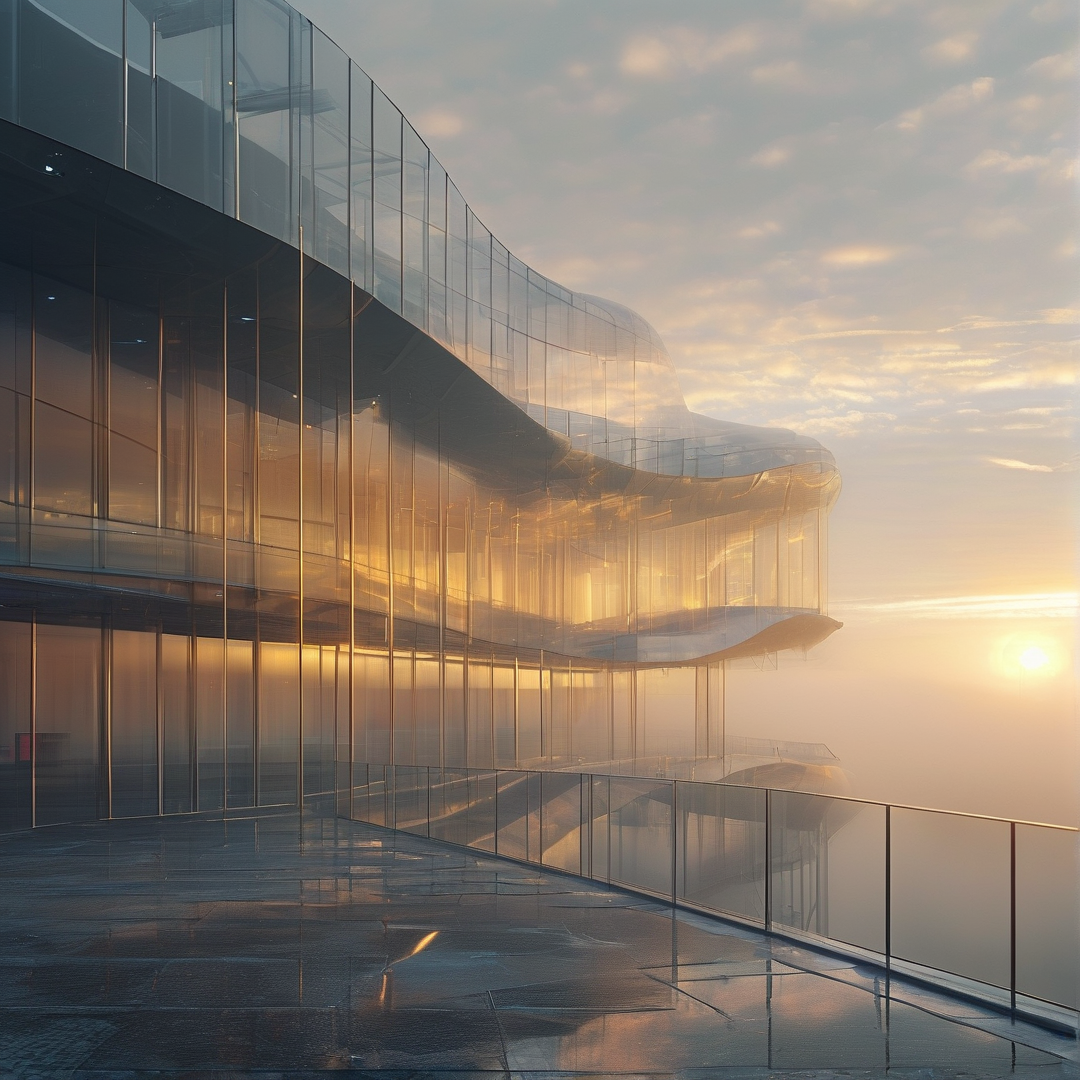 Glass Architecture at Sunset