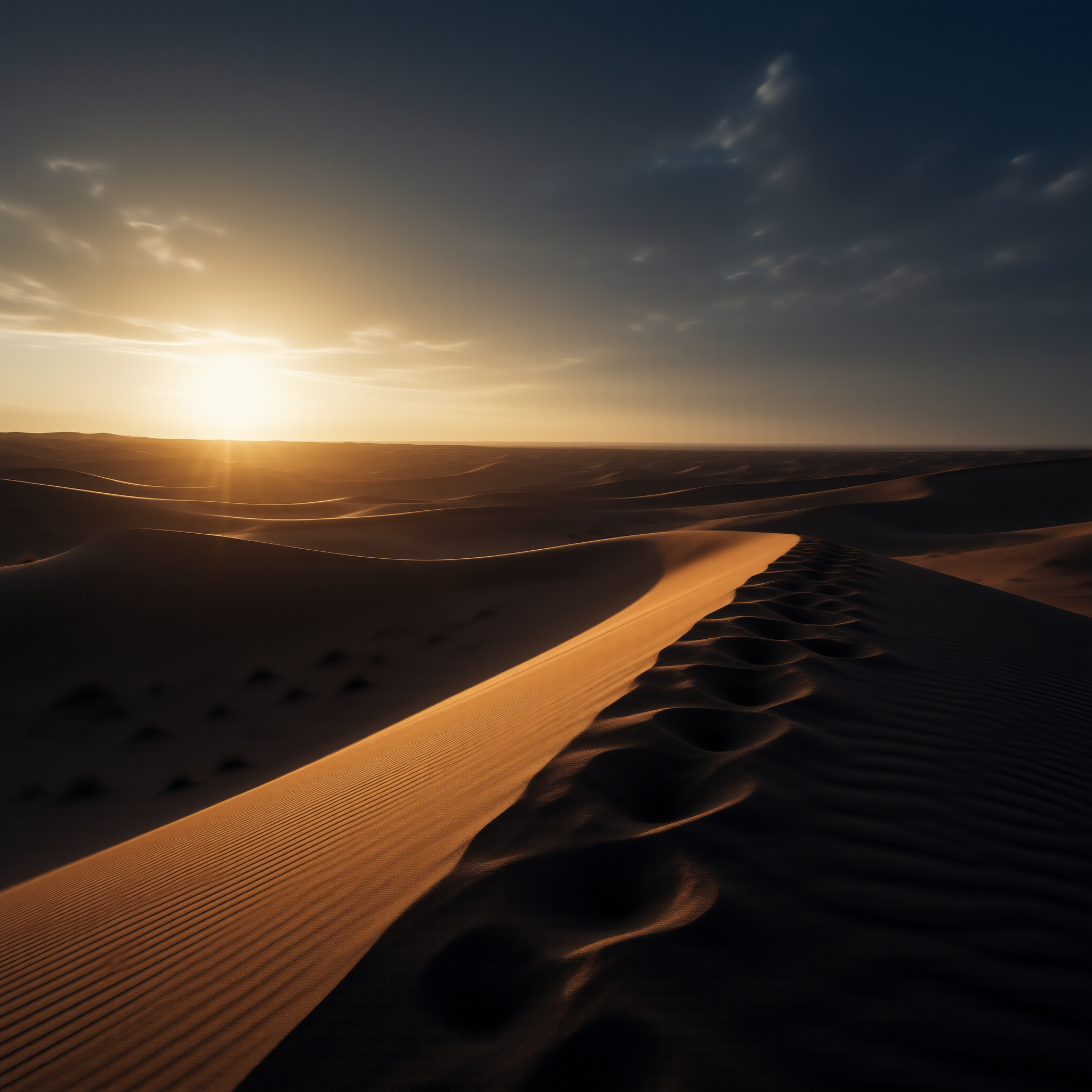 Desert Sunset Horizon