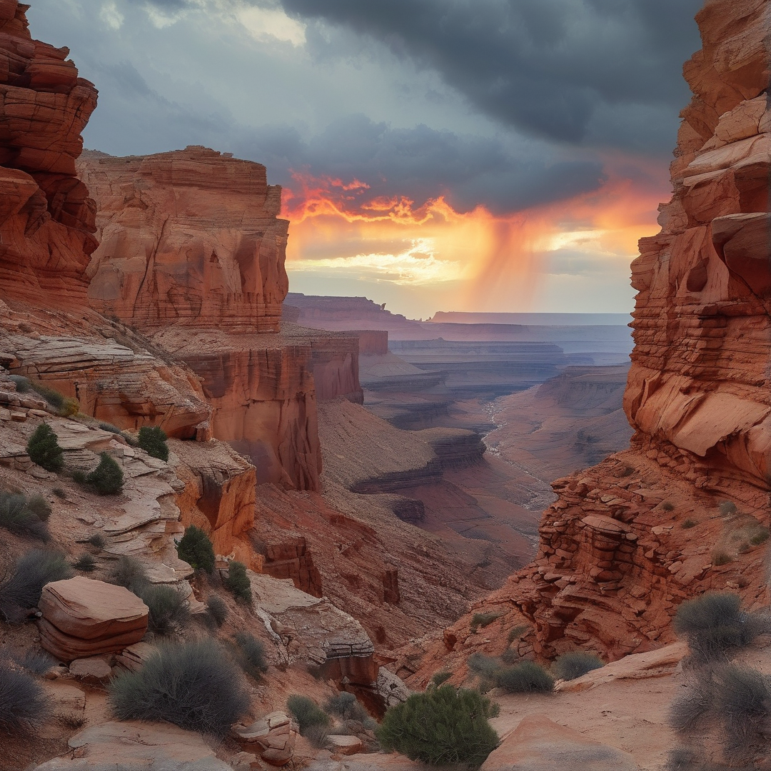 Dramatic Canyon Sunset
