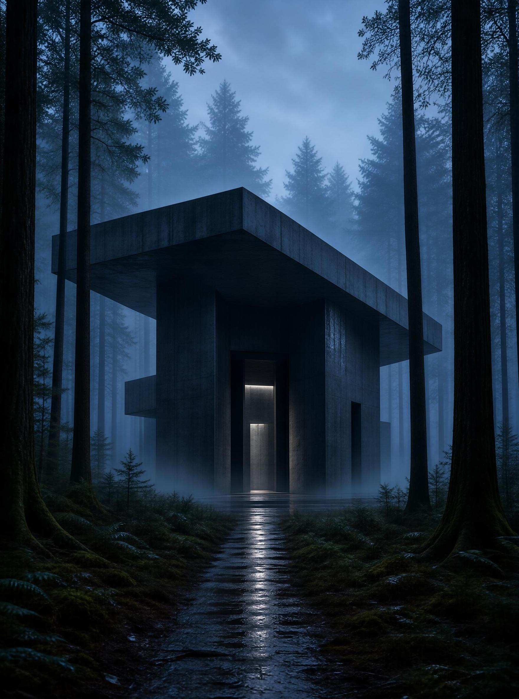 Brutalist Forest Structure
