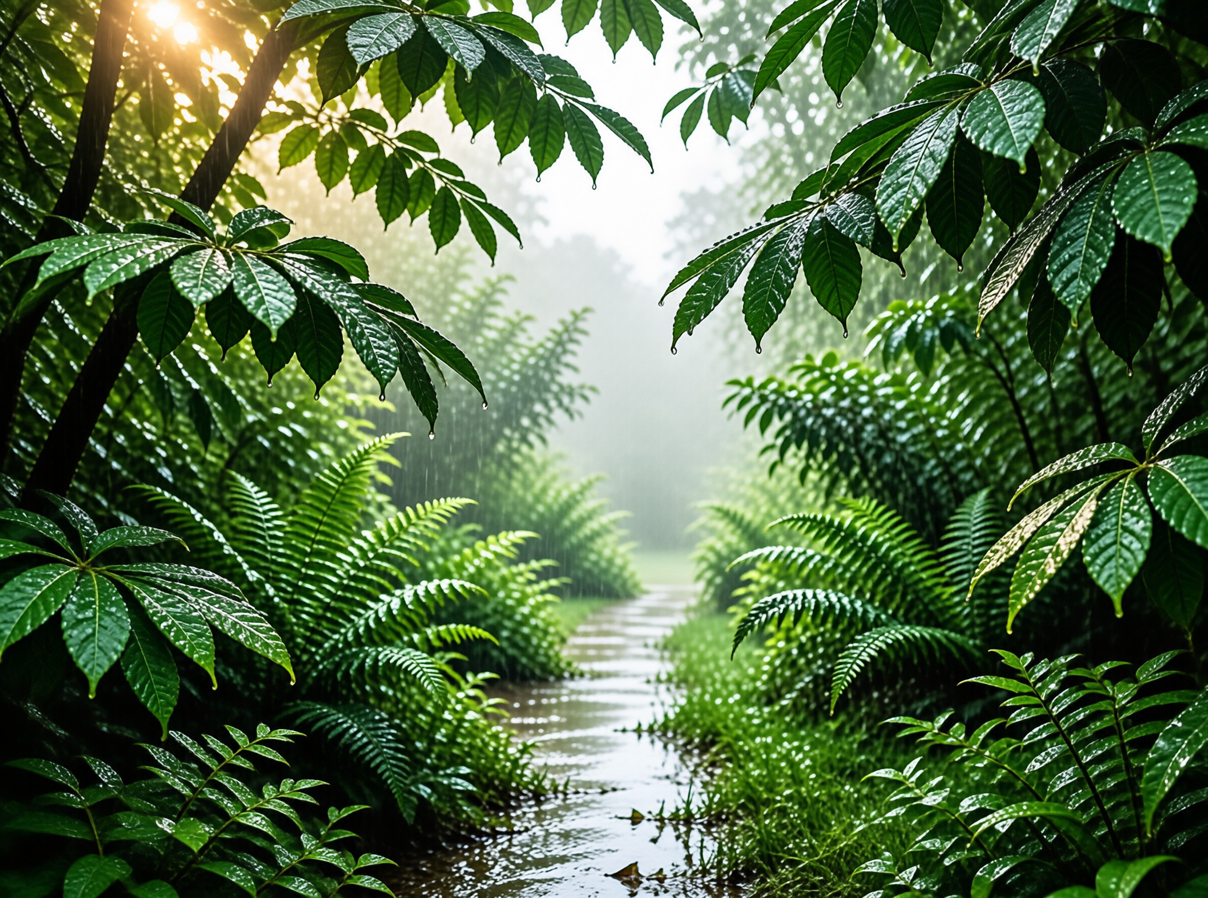 Misty Rainforest Path