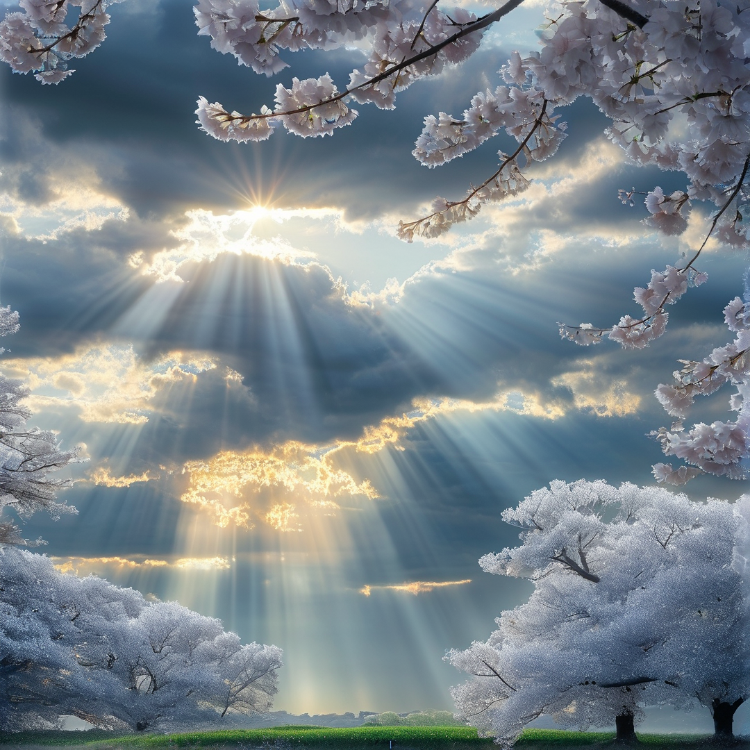 Cherry Blossoms and Sunbeams