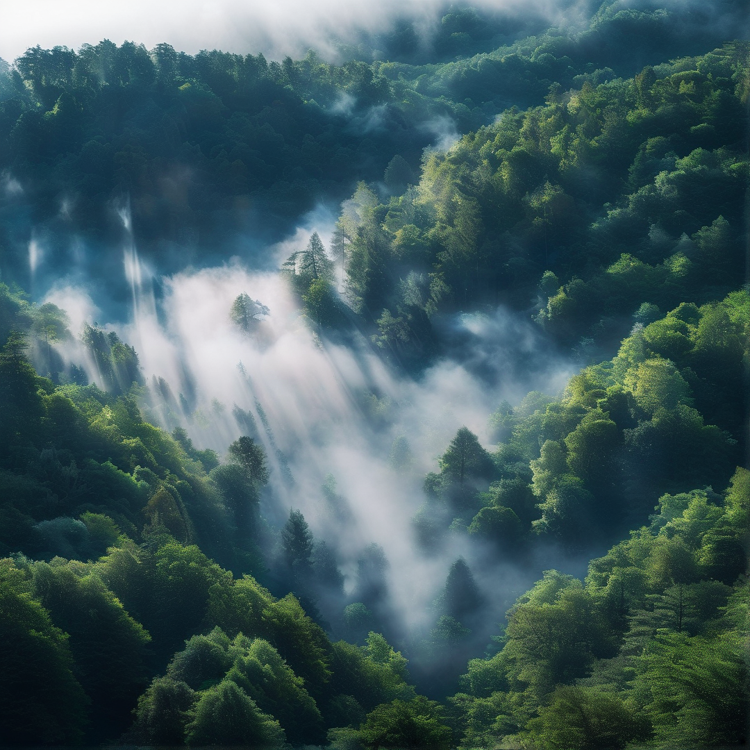 Misty Forest Landscape