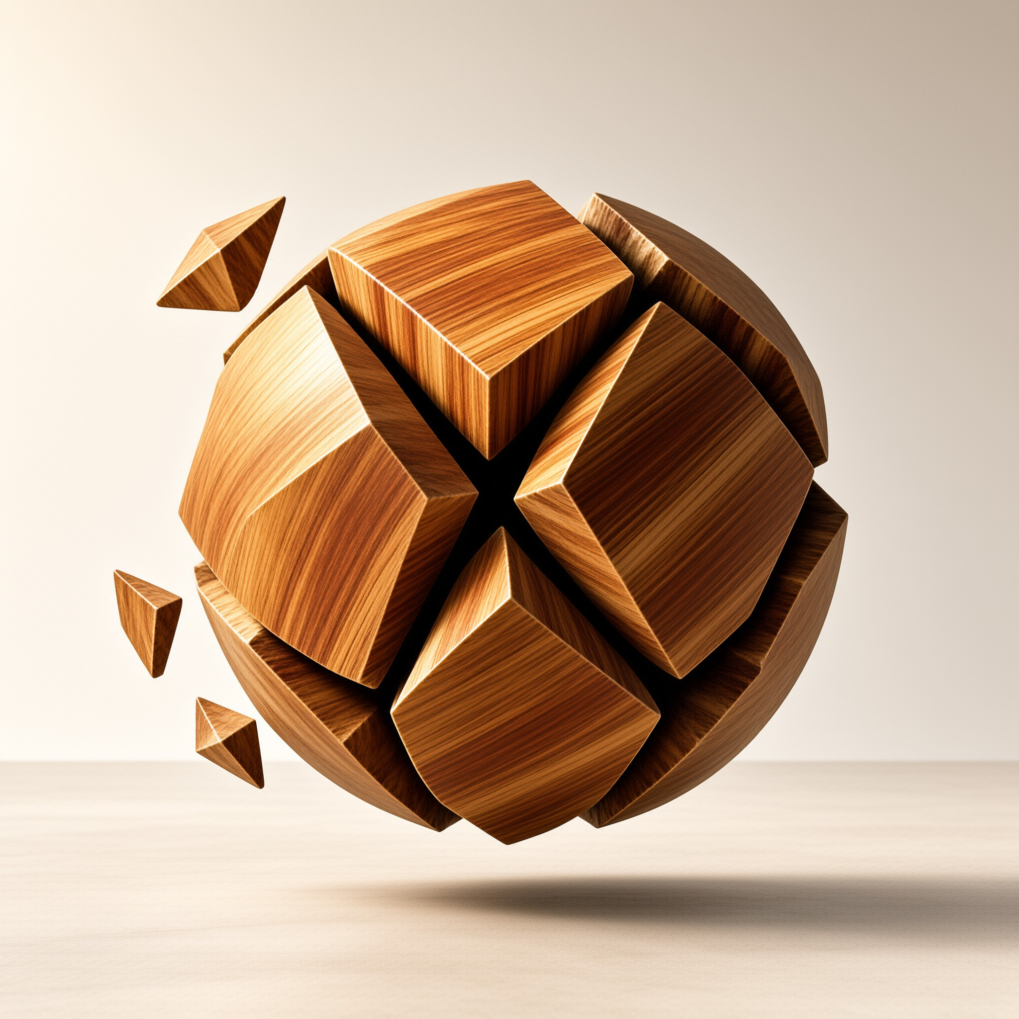 Exploding Wooden Sphere