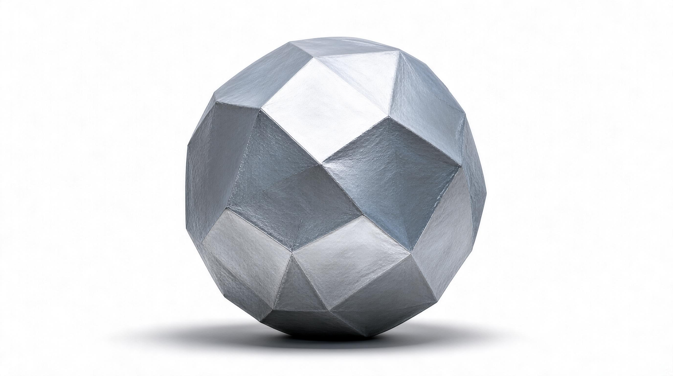 Geometric Silver Sphere