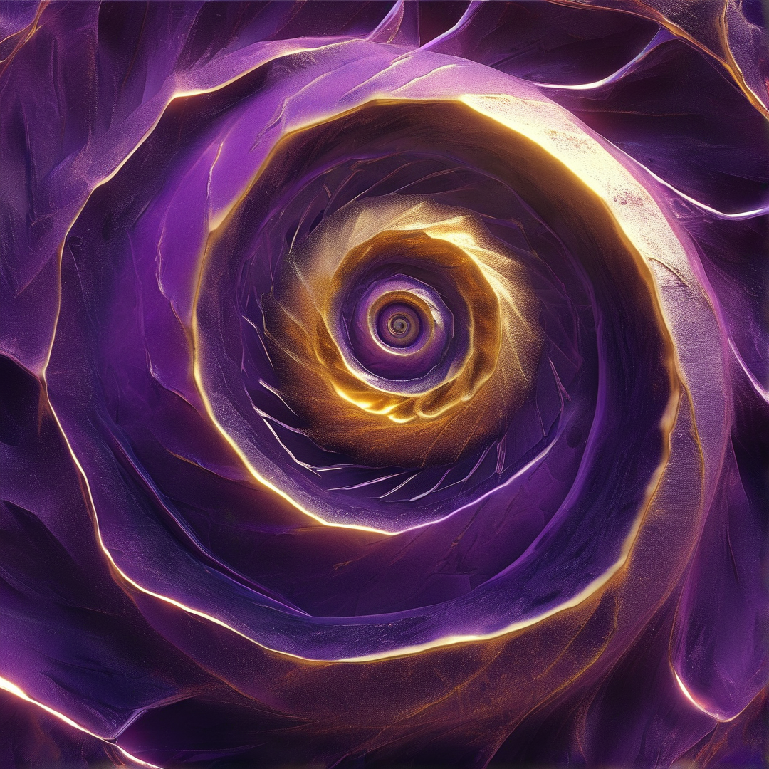 Purple Golden Spiral Tunnel