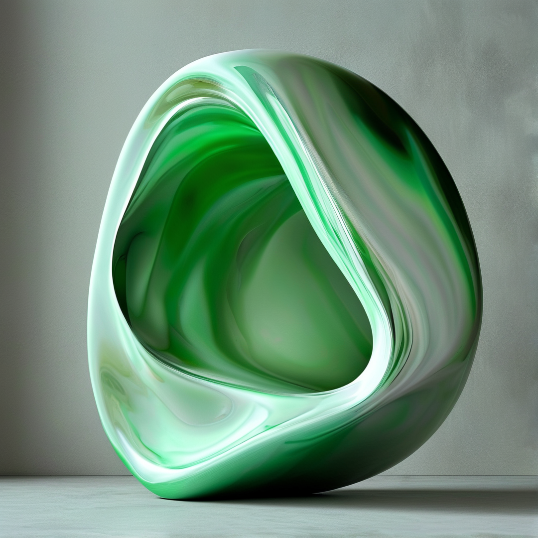 Green Translucent Sculpture
