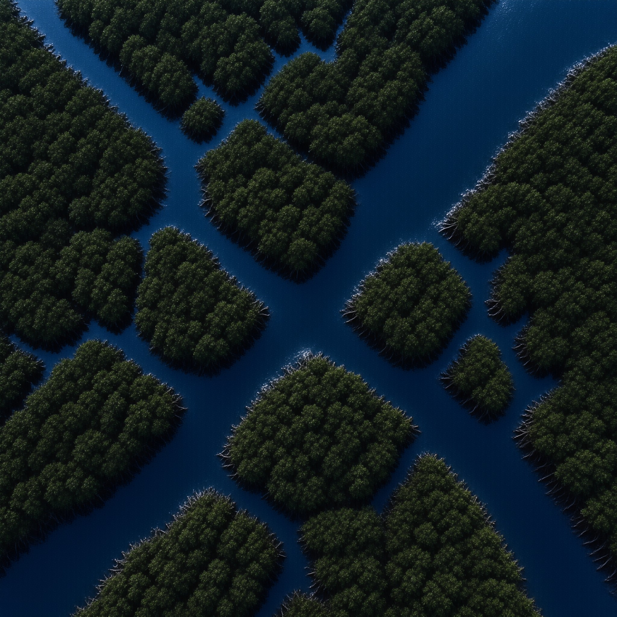 Aerial View of Green Islands