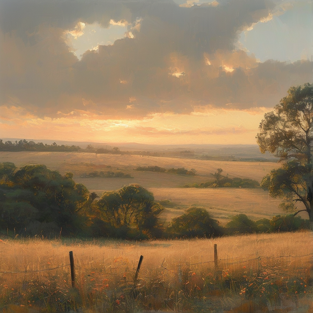 Golden Sunset Landscape
