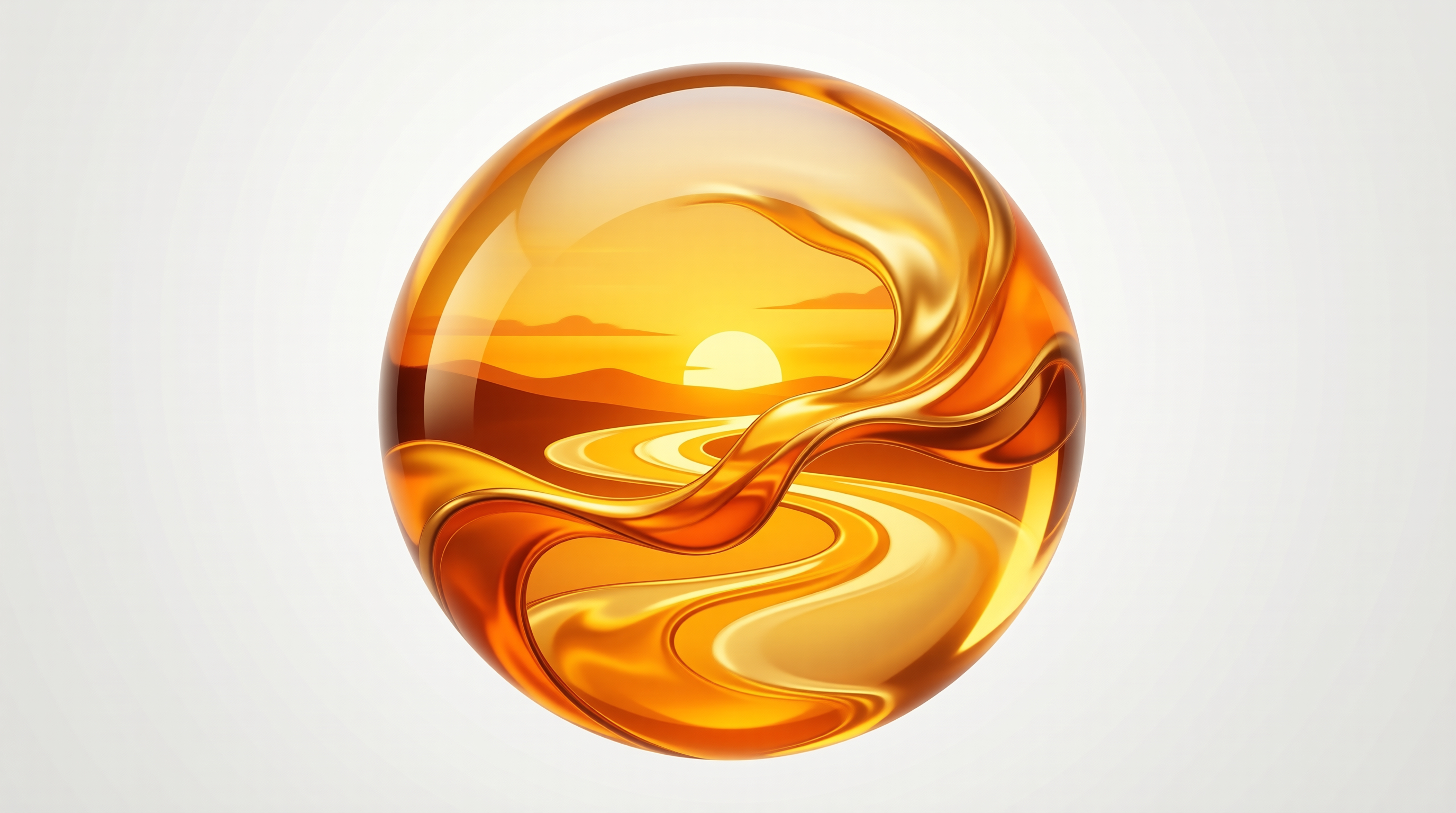 Amber Sphere Sunset