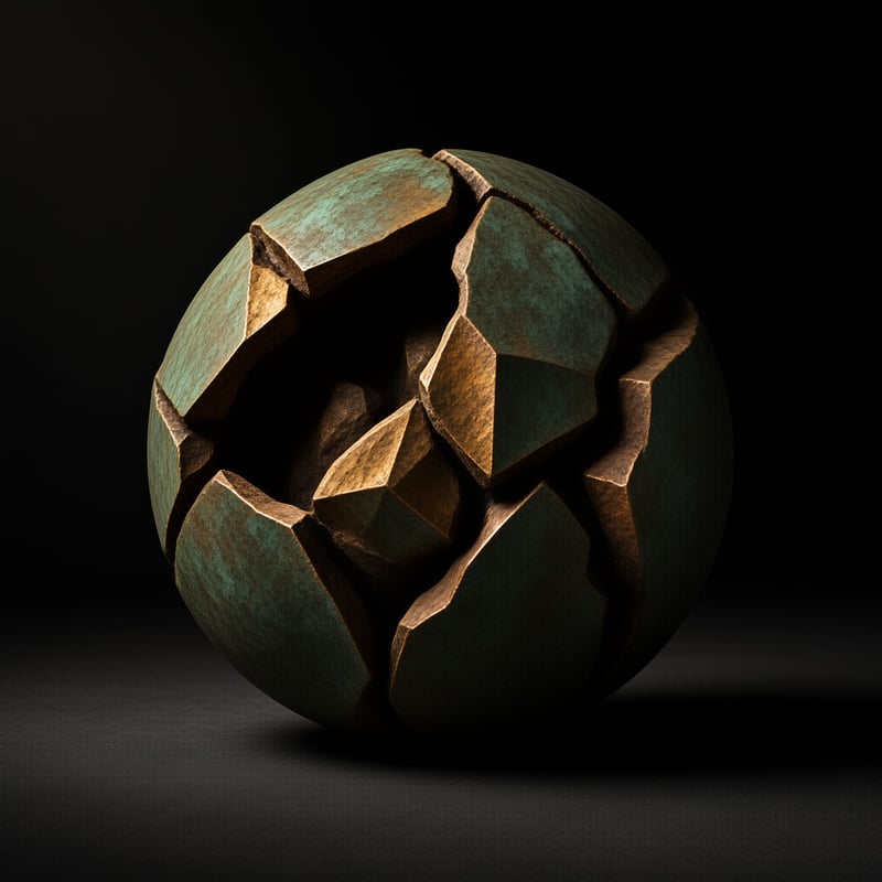 Cracked Patina Sphere