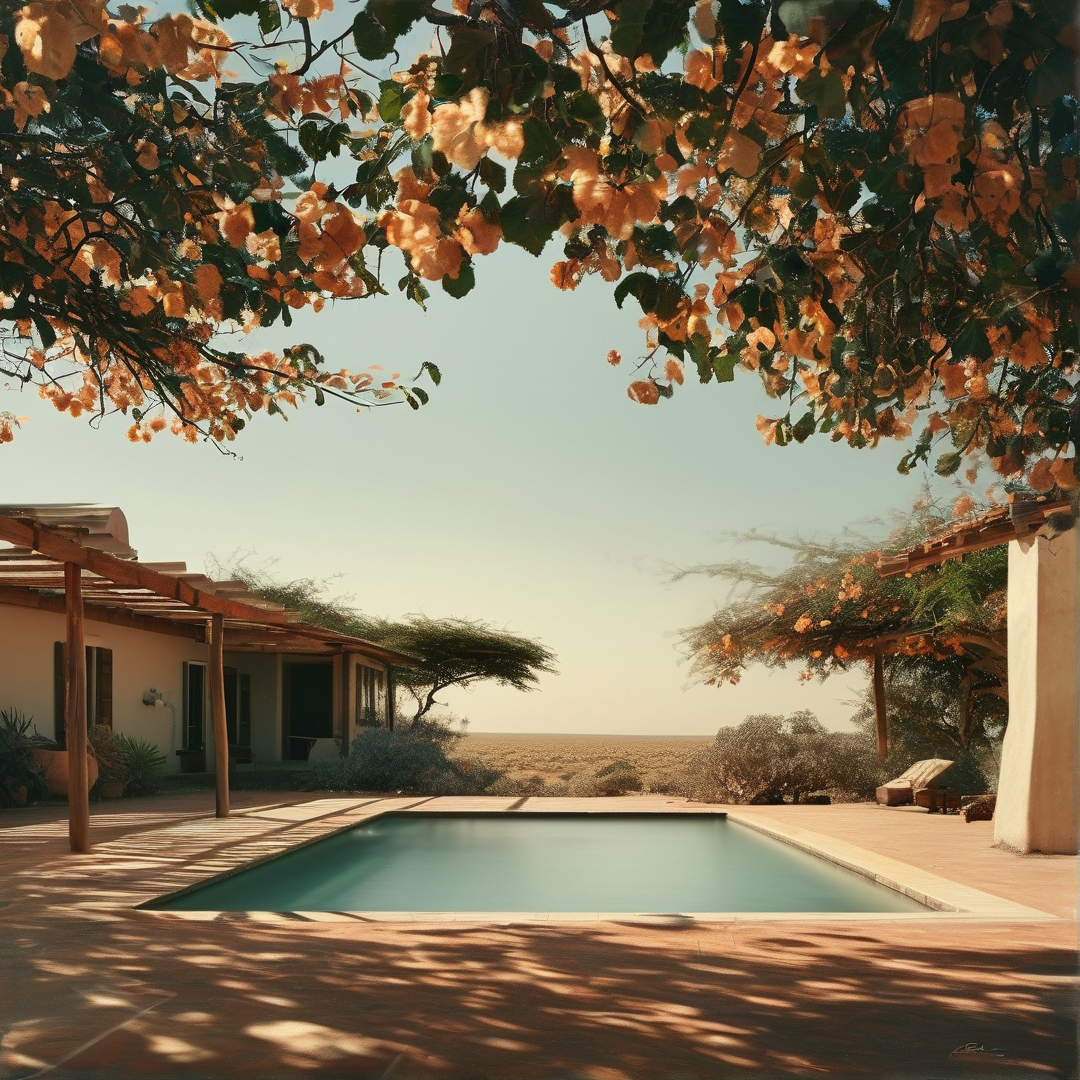 Serene Pool in Autumn
