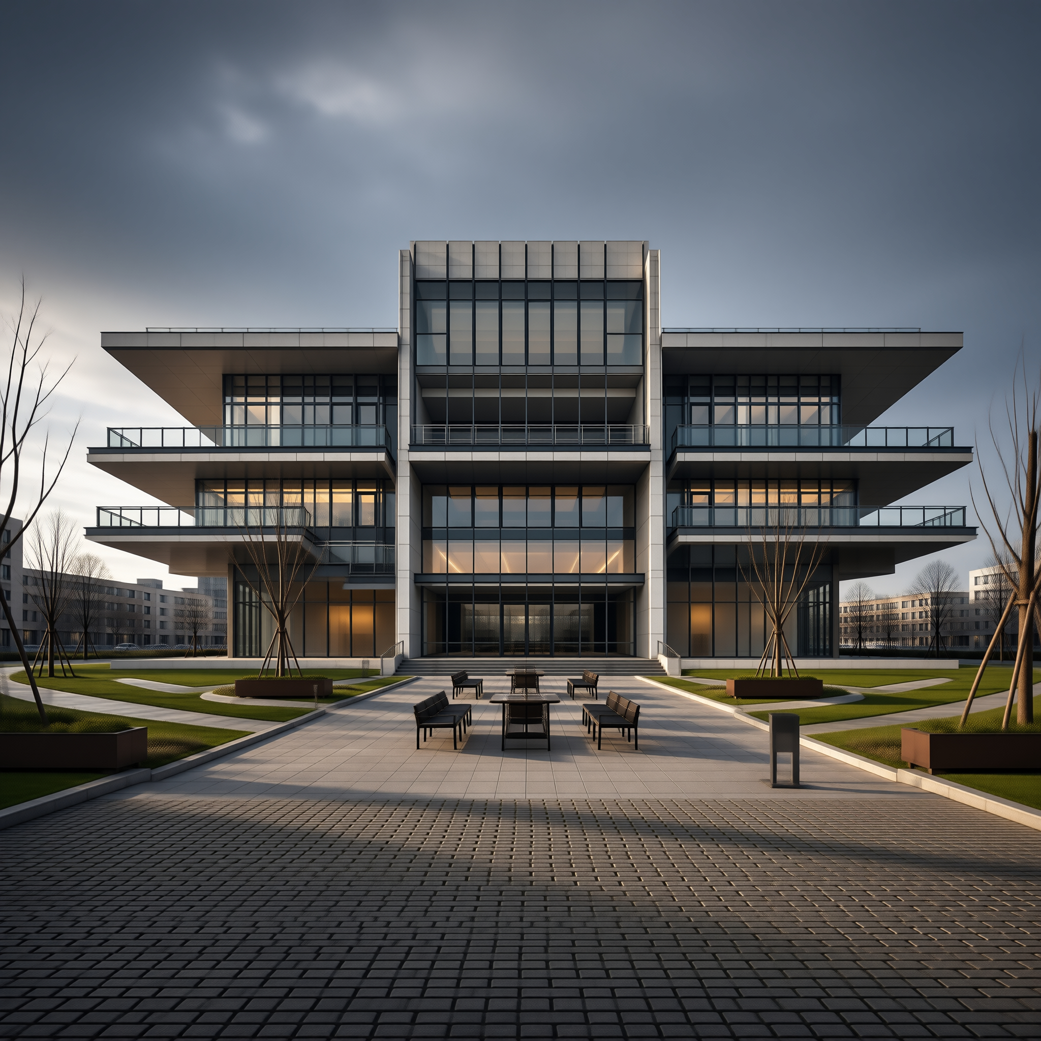 Modern Symmetrical Building