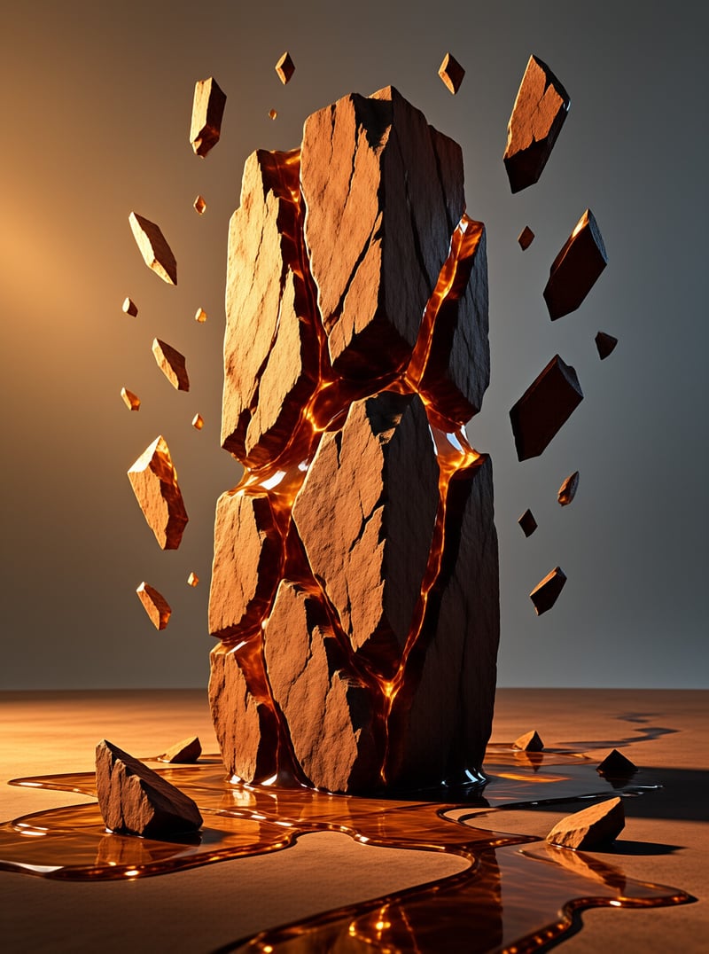 Molten Gold Rock Burst