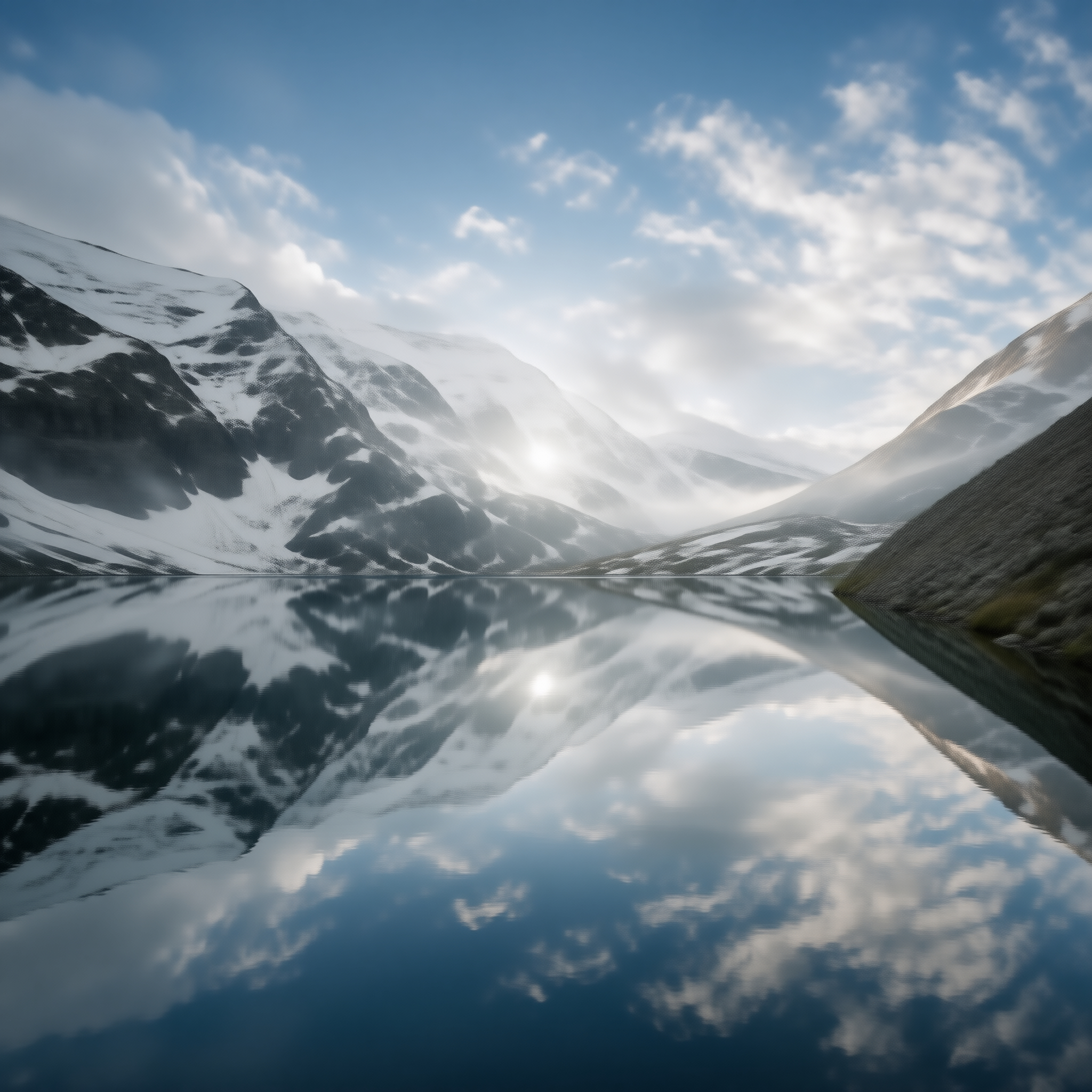 Serene Mountain Reflection