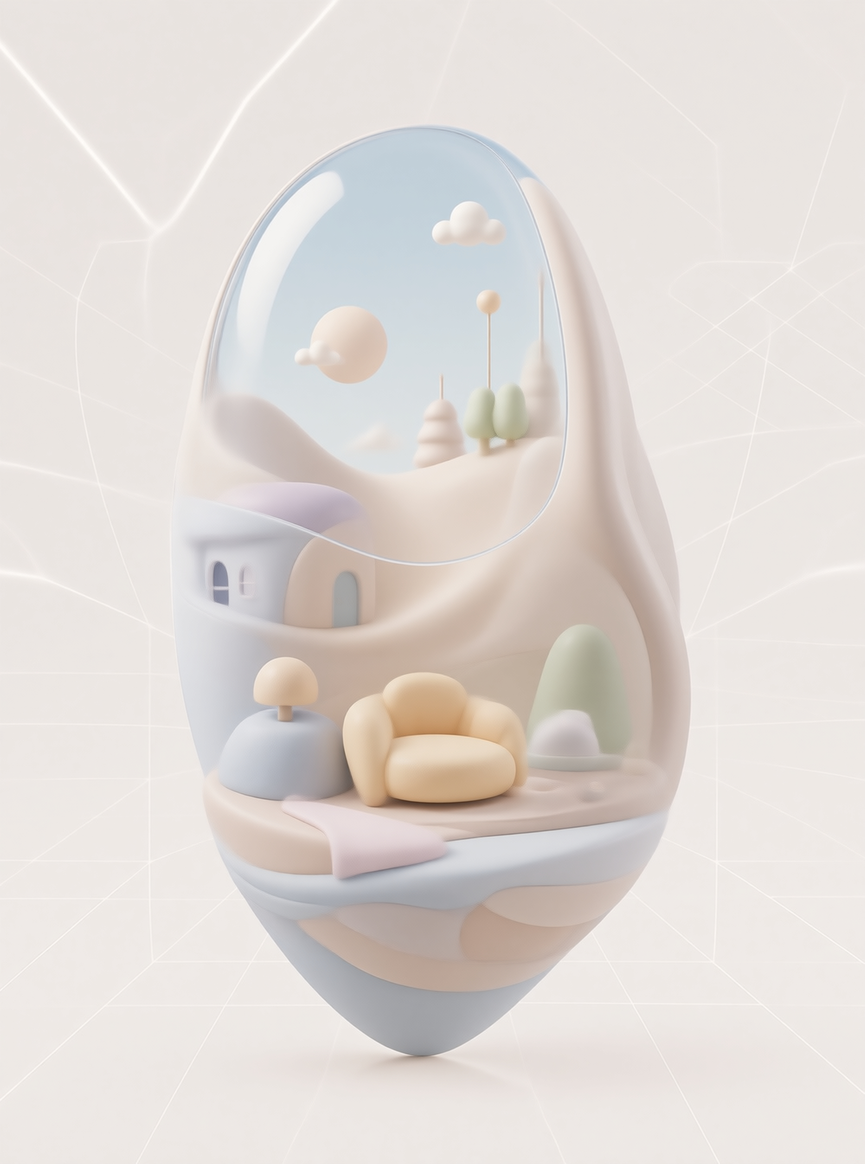 Egg - shaped Miniature World