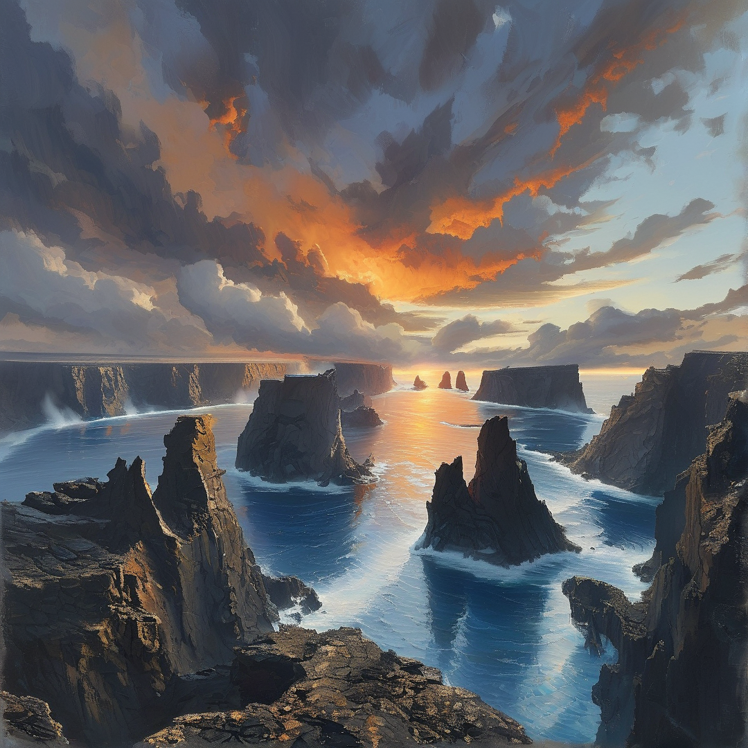 Dramatic Sunset Seascape