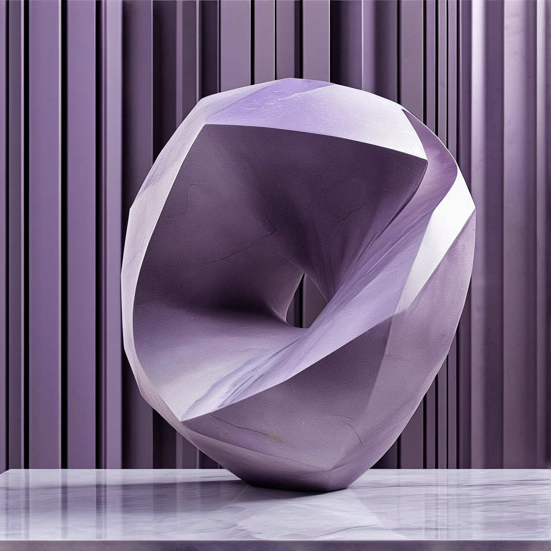 Abstract Purple Sculpture