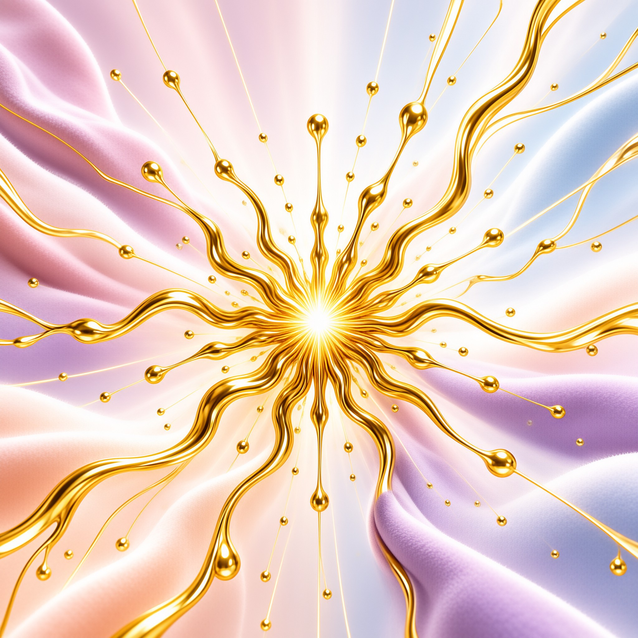 Golden Liquid Splash