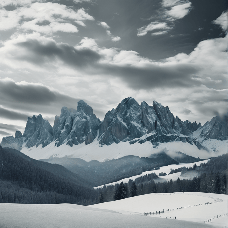Snowy Mountain Landscape