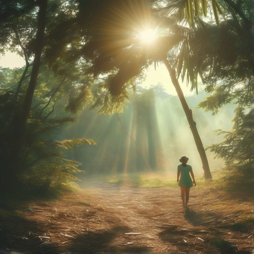 Walking into Jungle Light