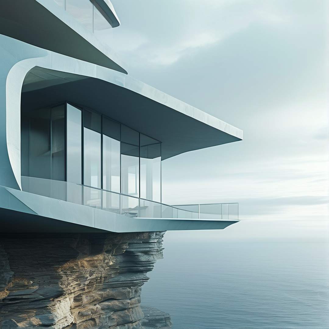 Futuristic Cliffside Villa