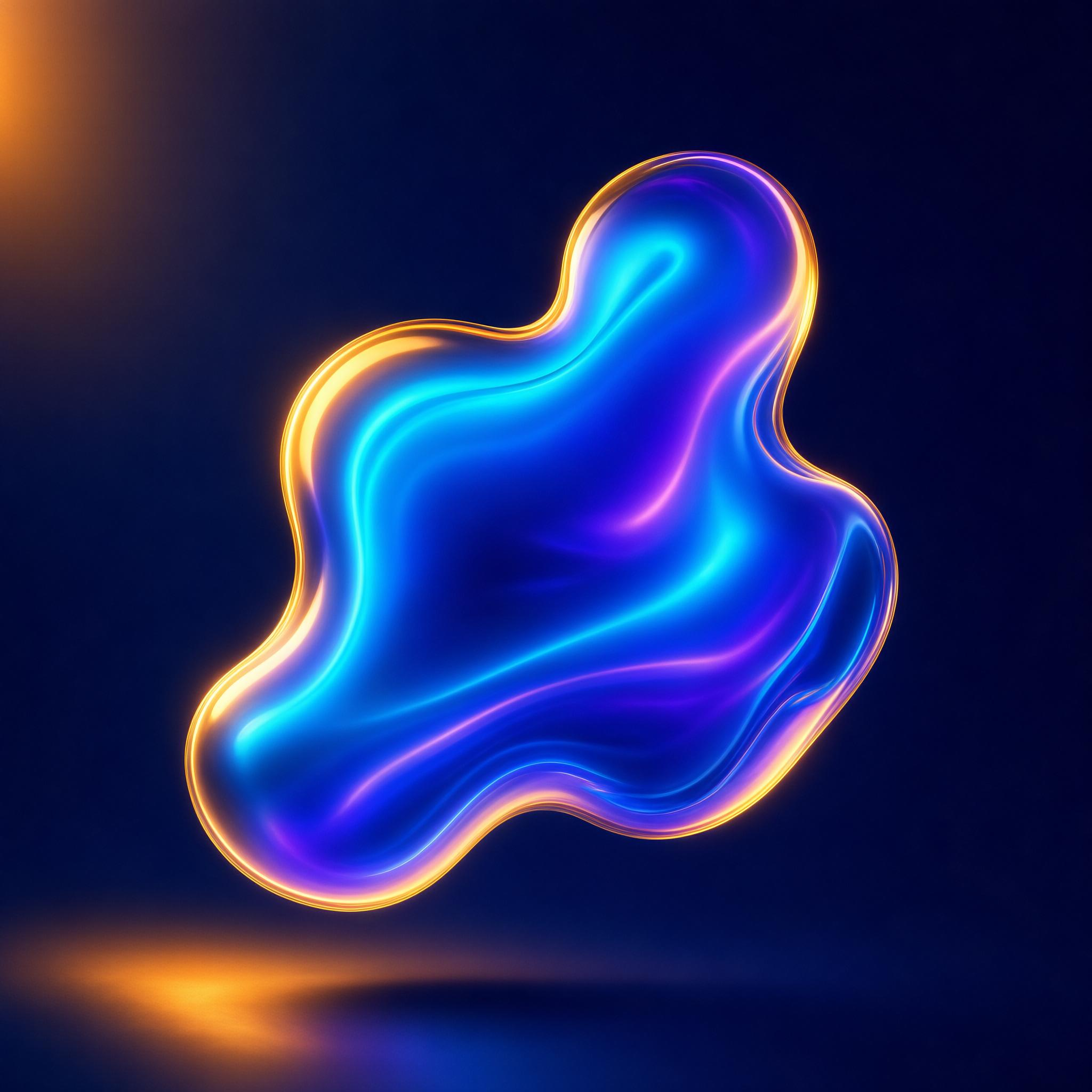 Glowing Fluid Shape