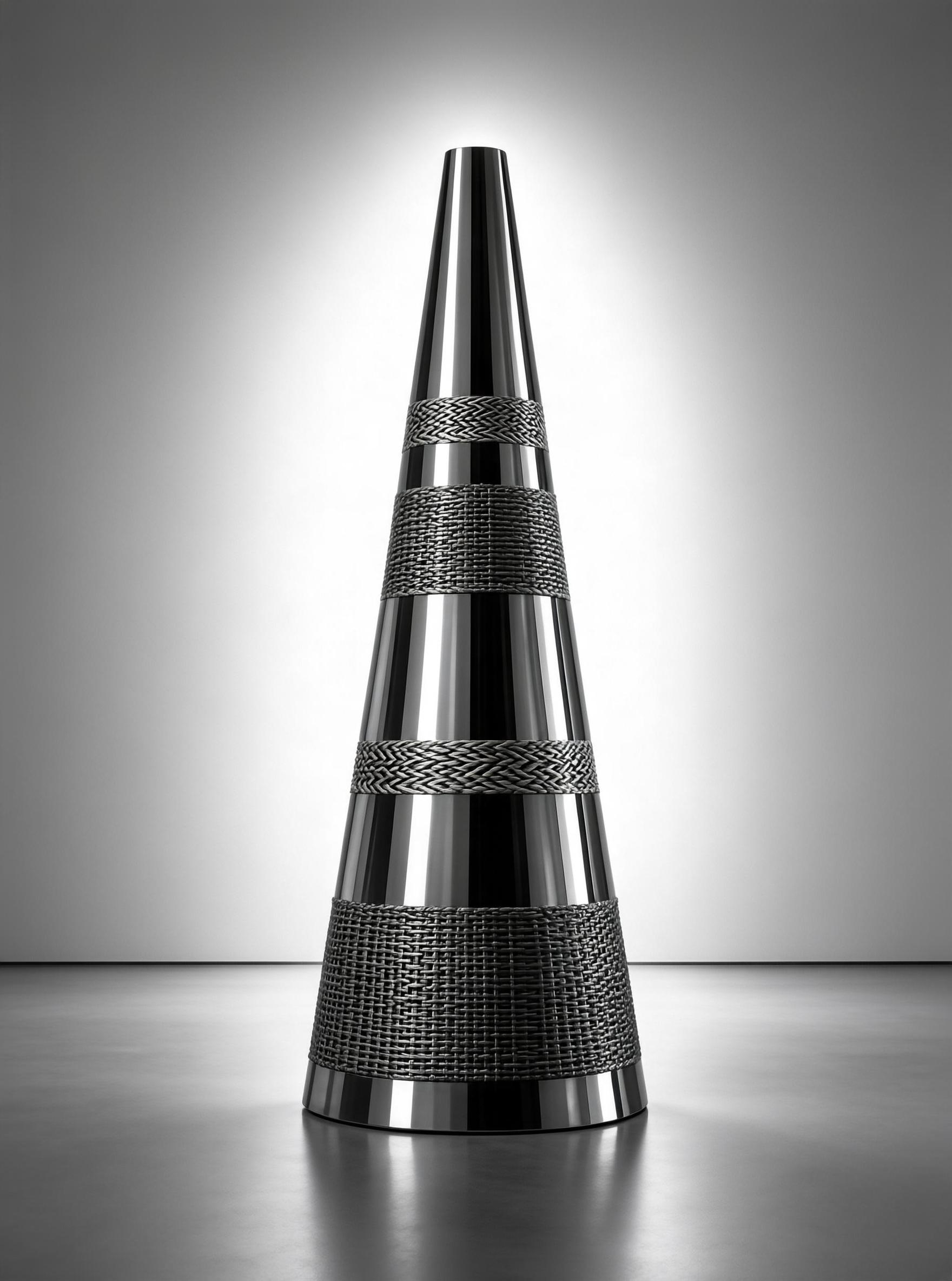 Metallic Cone with Woven Bands
