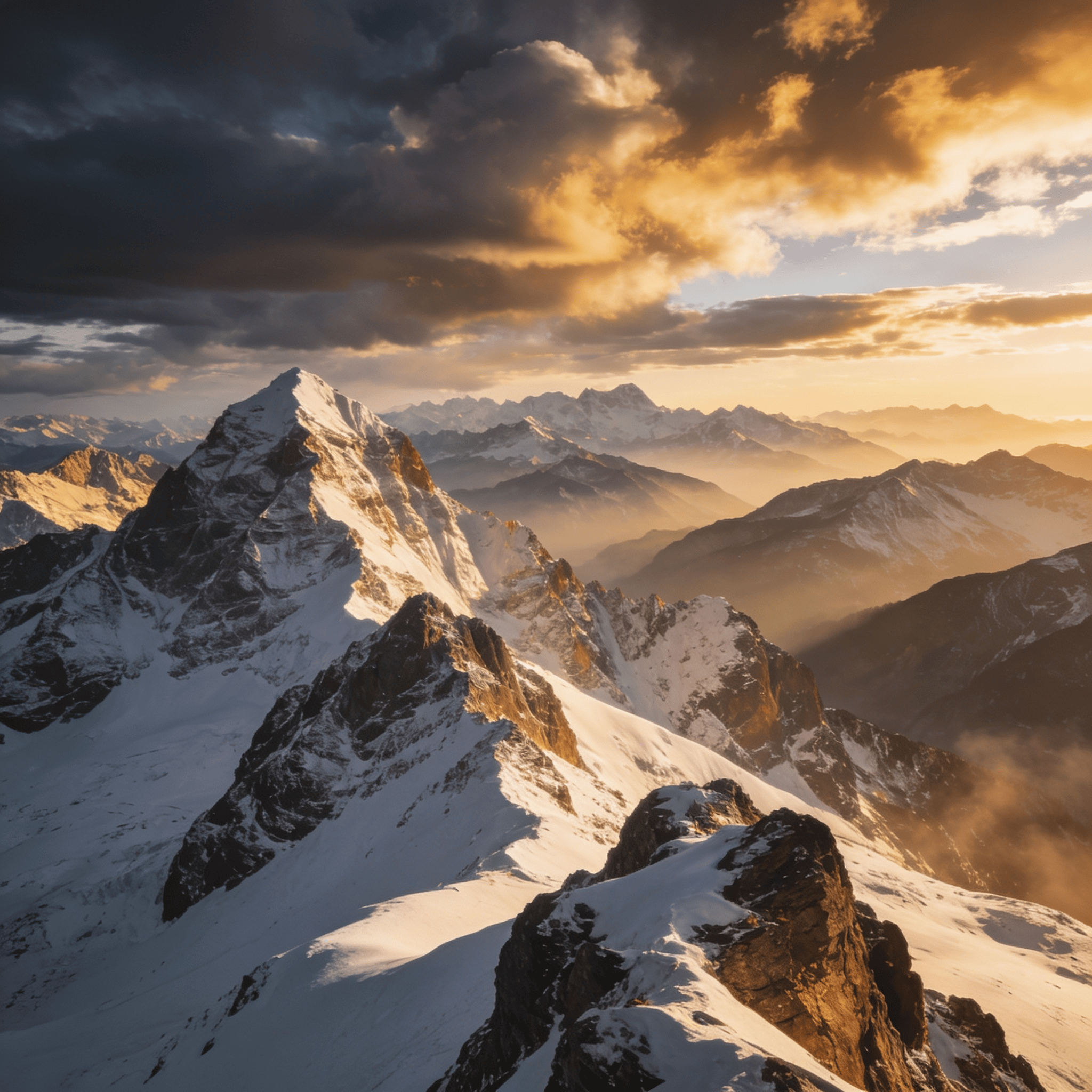 Majestic Mountain Range at Dawn