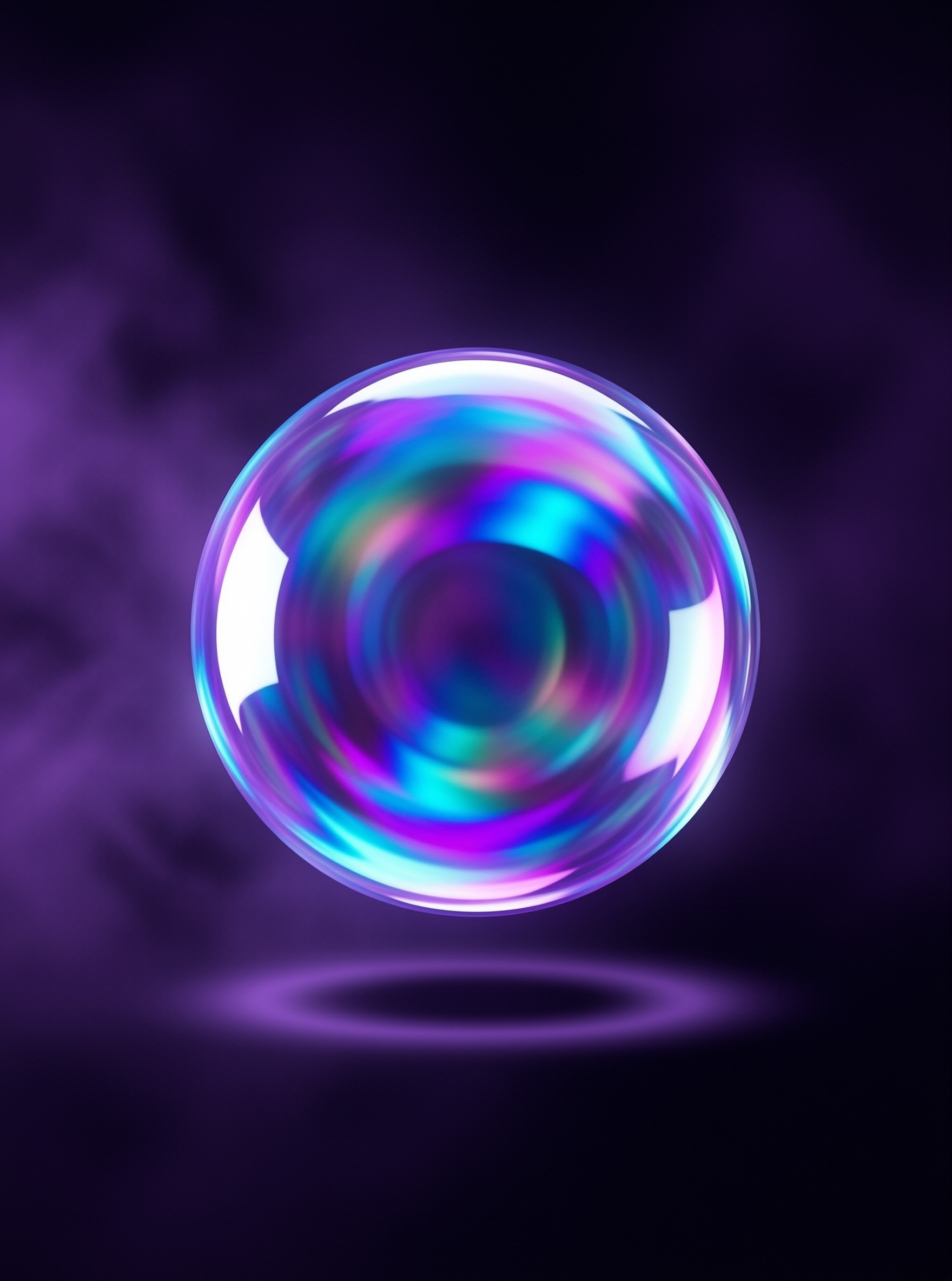Glowing Iridescent Sphere