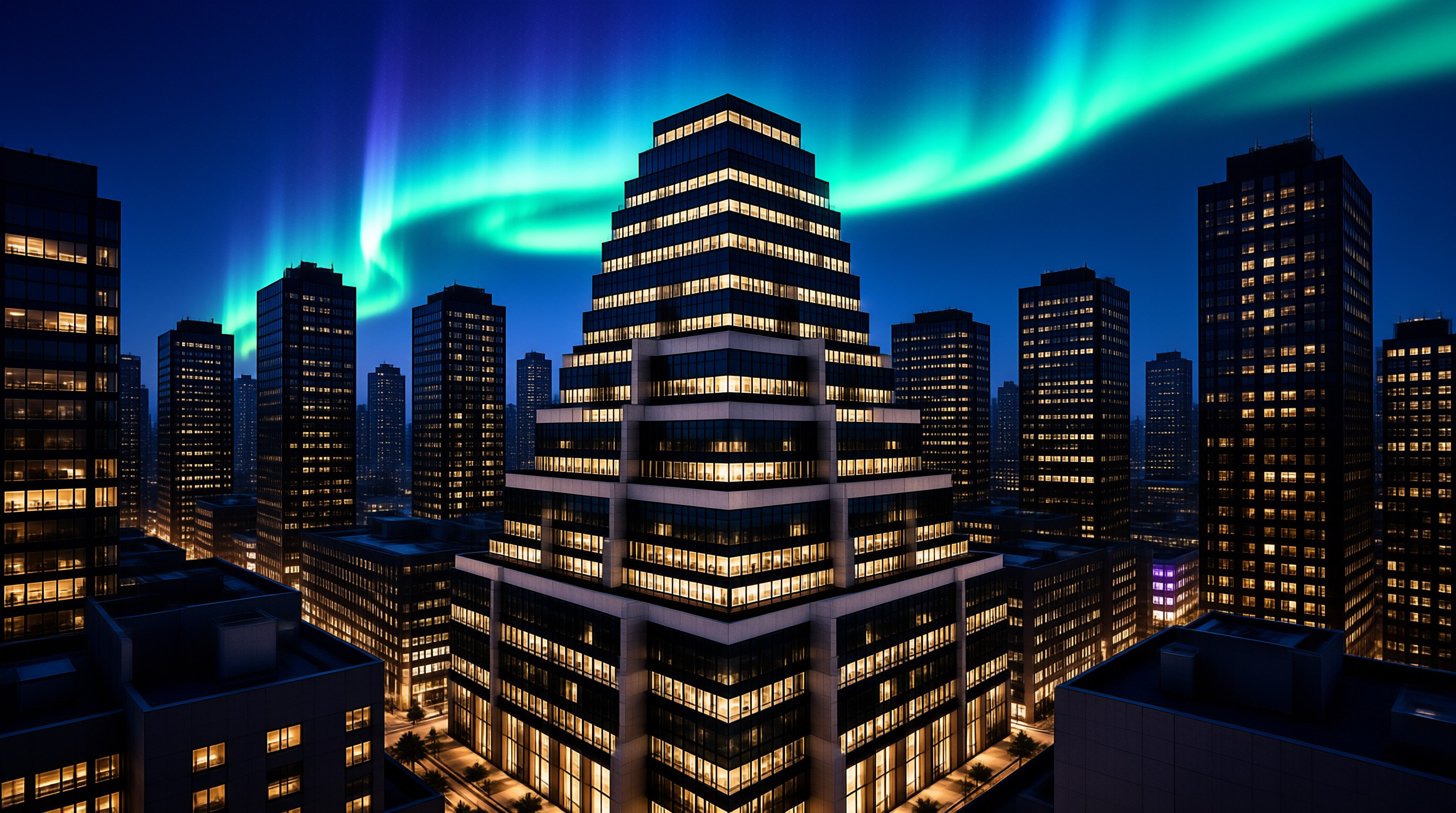 City Under the Aurora