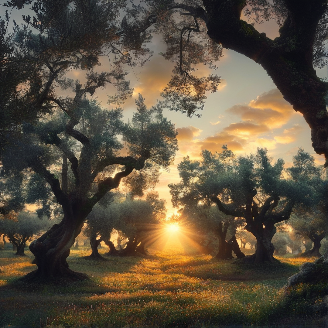 Sunlight Through Ancient Trees